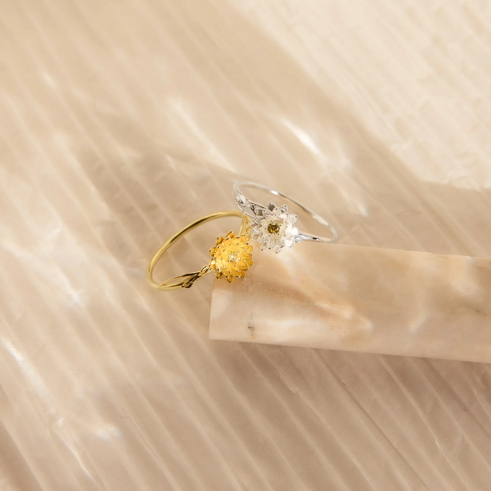 Flower Birthstone Ring - Image 5