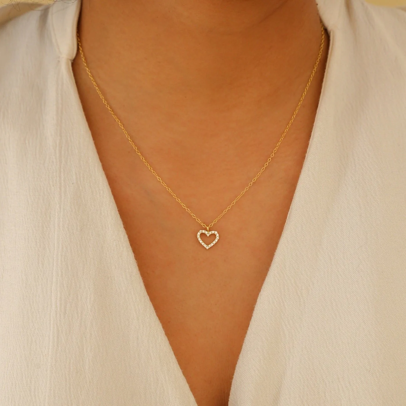 Forever Pave Heart Necklace - Image 2