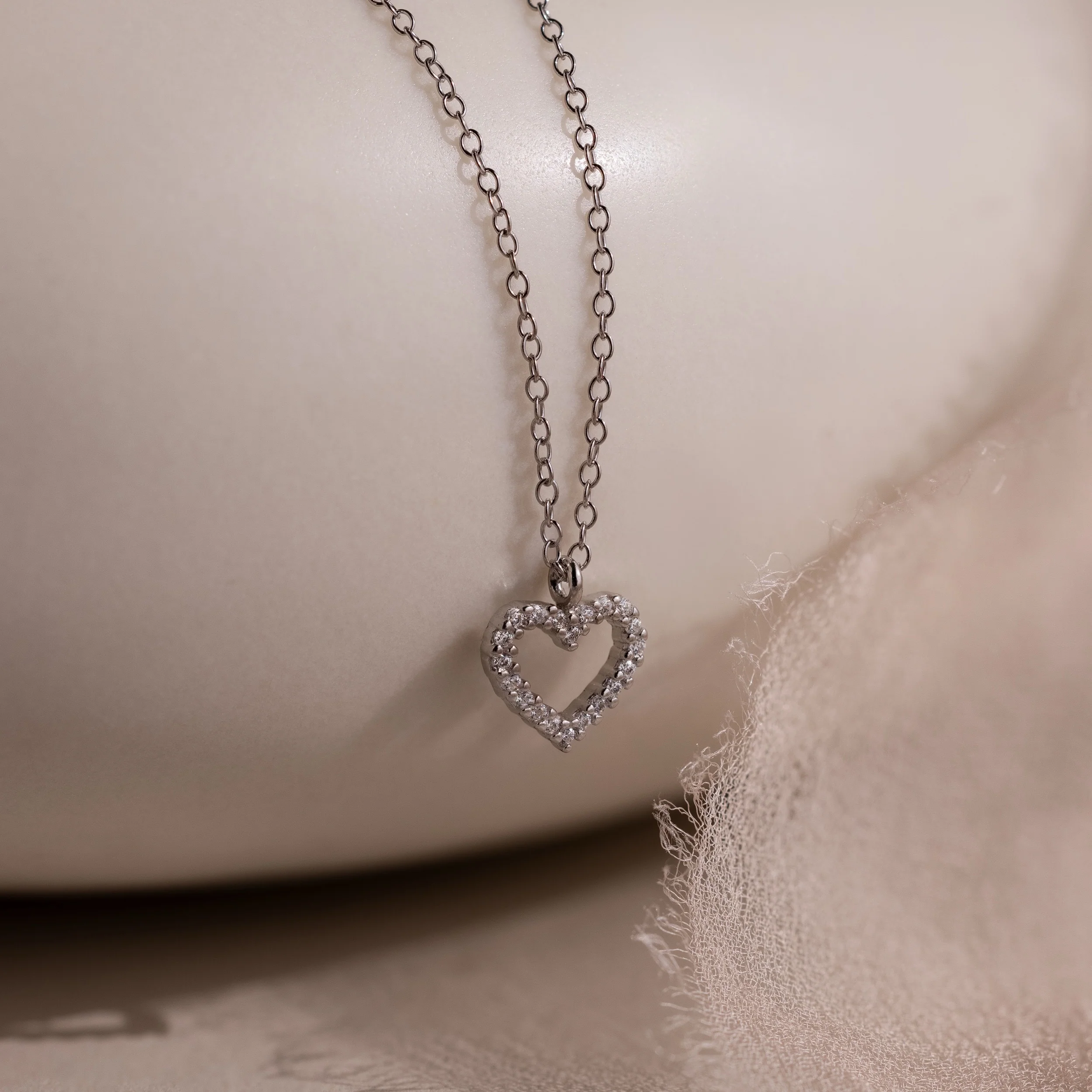 Forever Pave Heart Necklace - Image 5