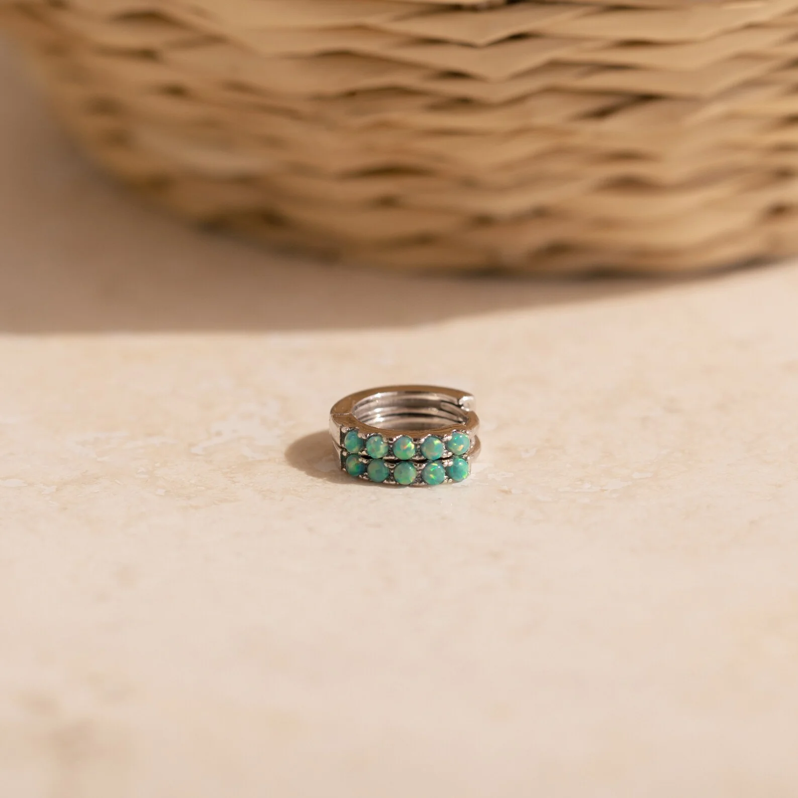 Garden Green Opal Huggies - Image 8