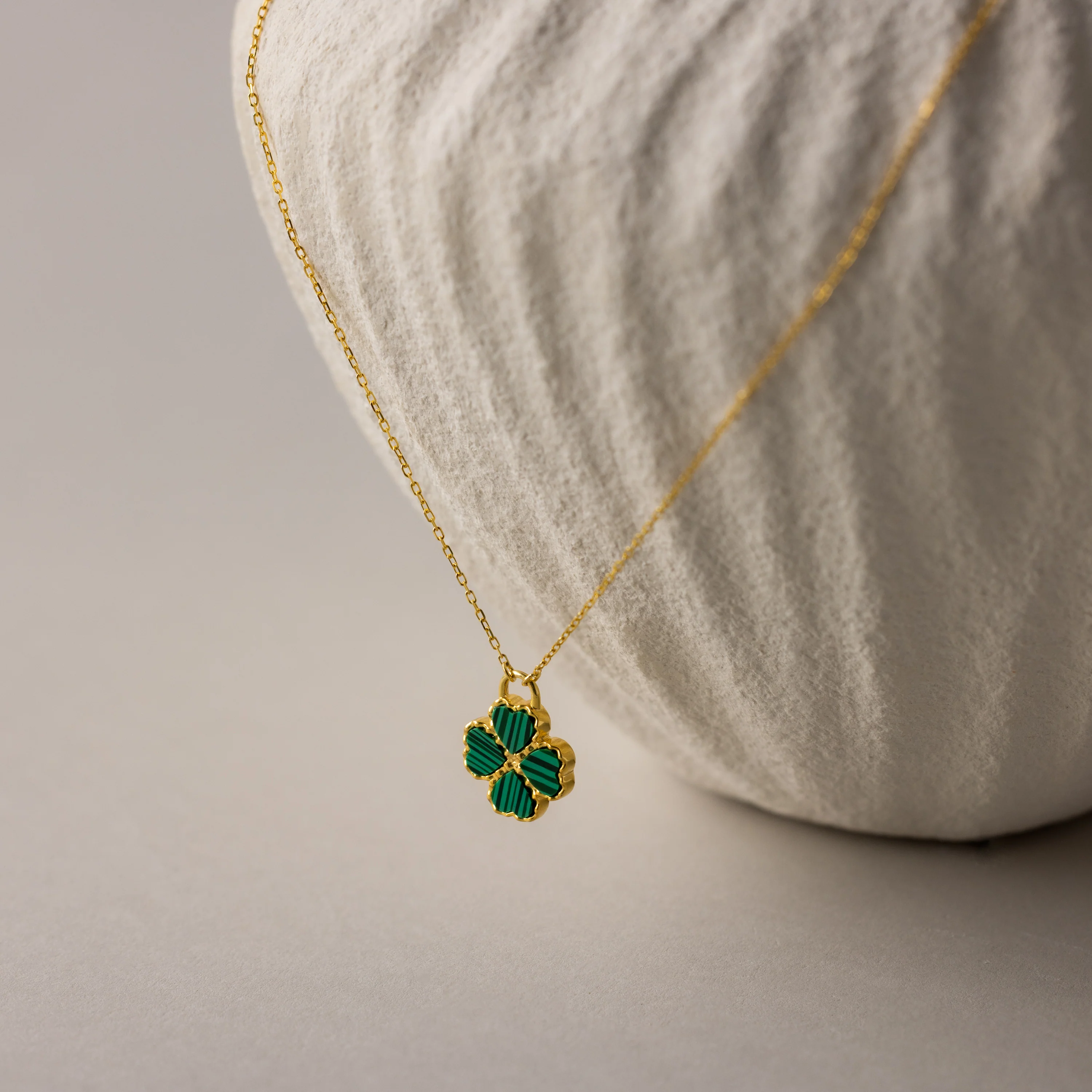 Gemstone Clover Necklace - Image 3