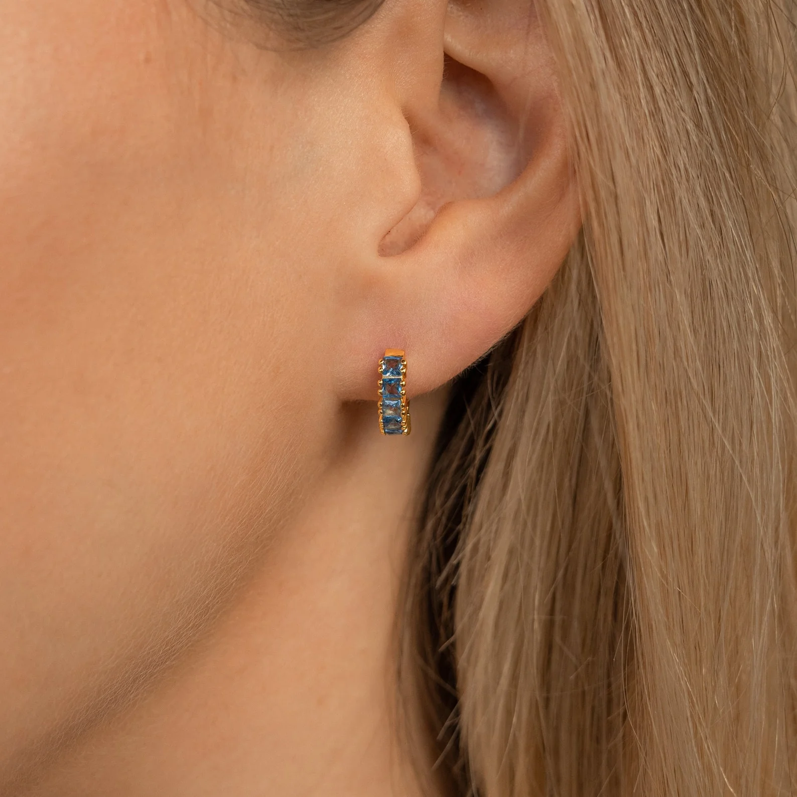 Genevieve Birthstone Huggies - Image 2
