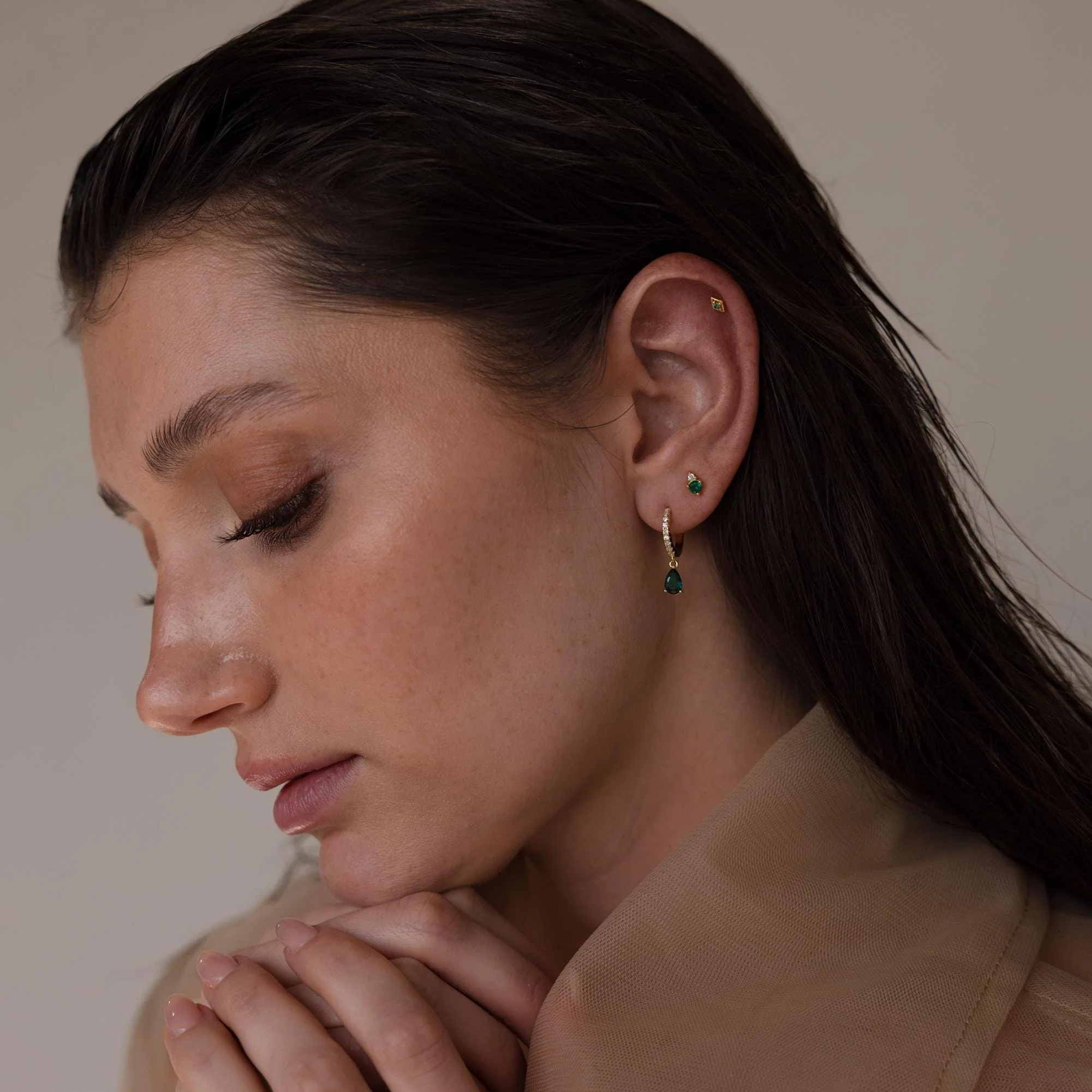 Geometric Ruby Flat Back Studs - Image 6