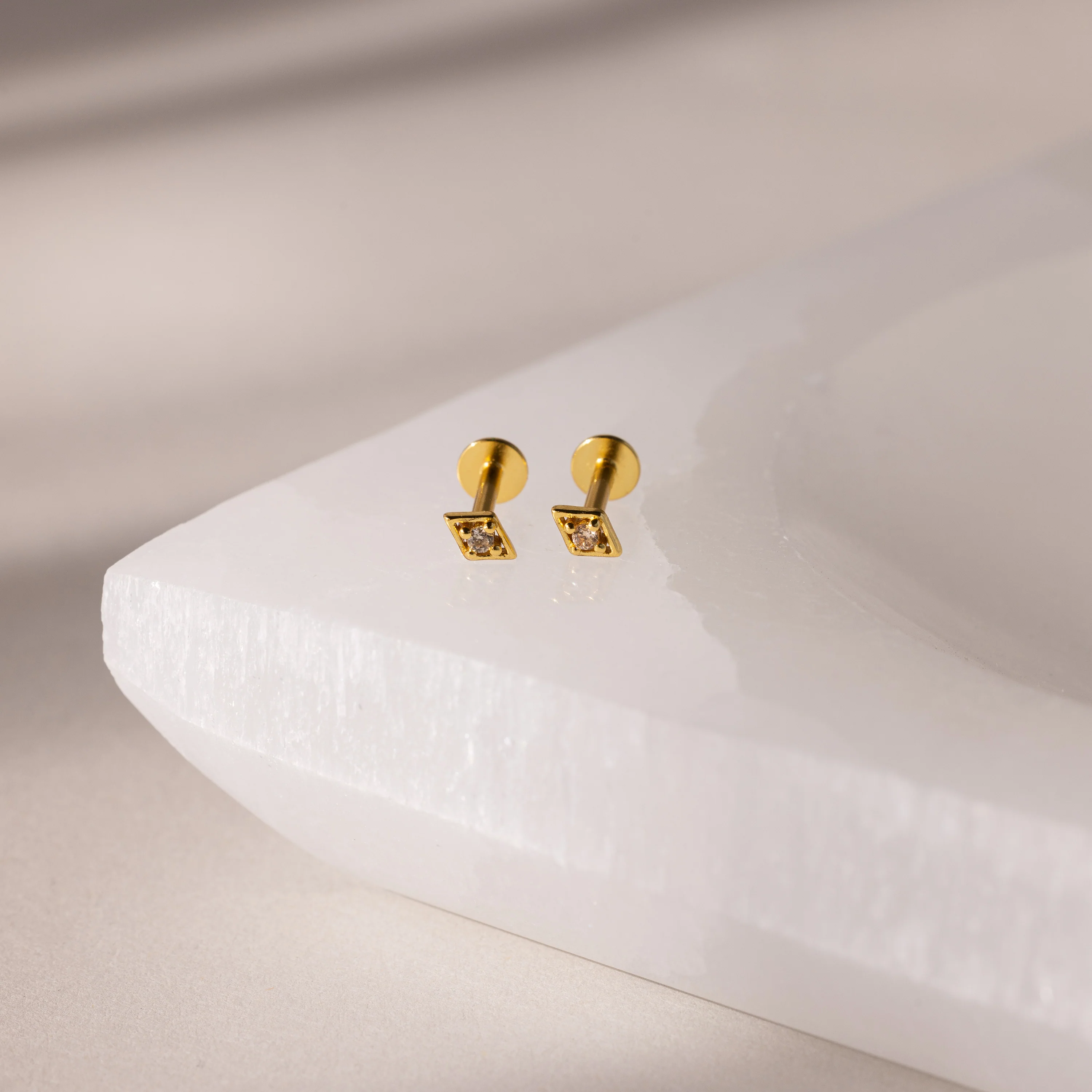 Geometric Topaz Flat Back Studs - Image 3