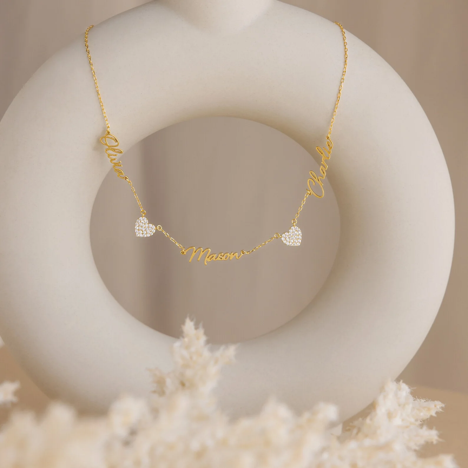 Grace Name Heart Necklace - Image 3
