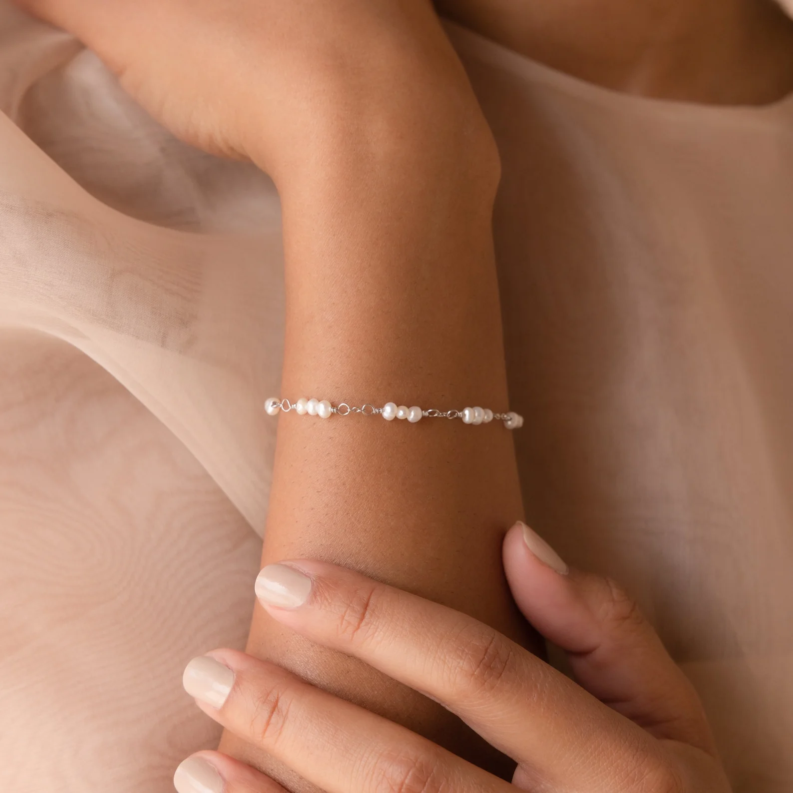 Hali Pearl Station Bracelet - Image 5