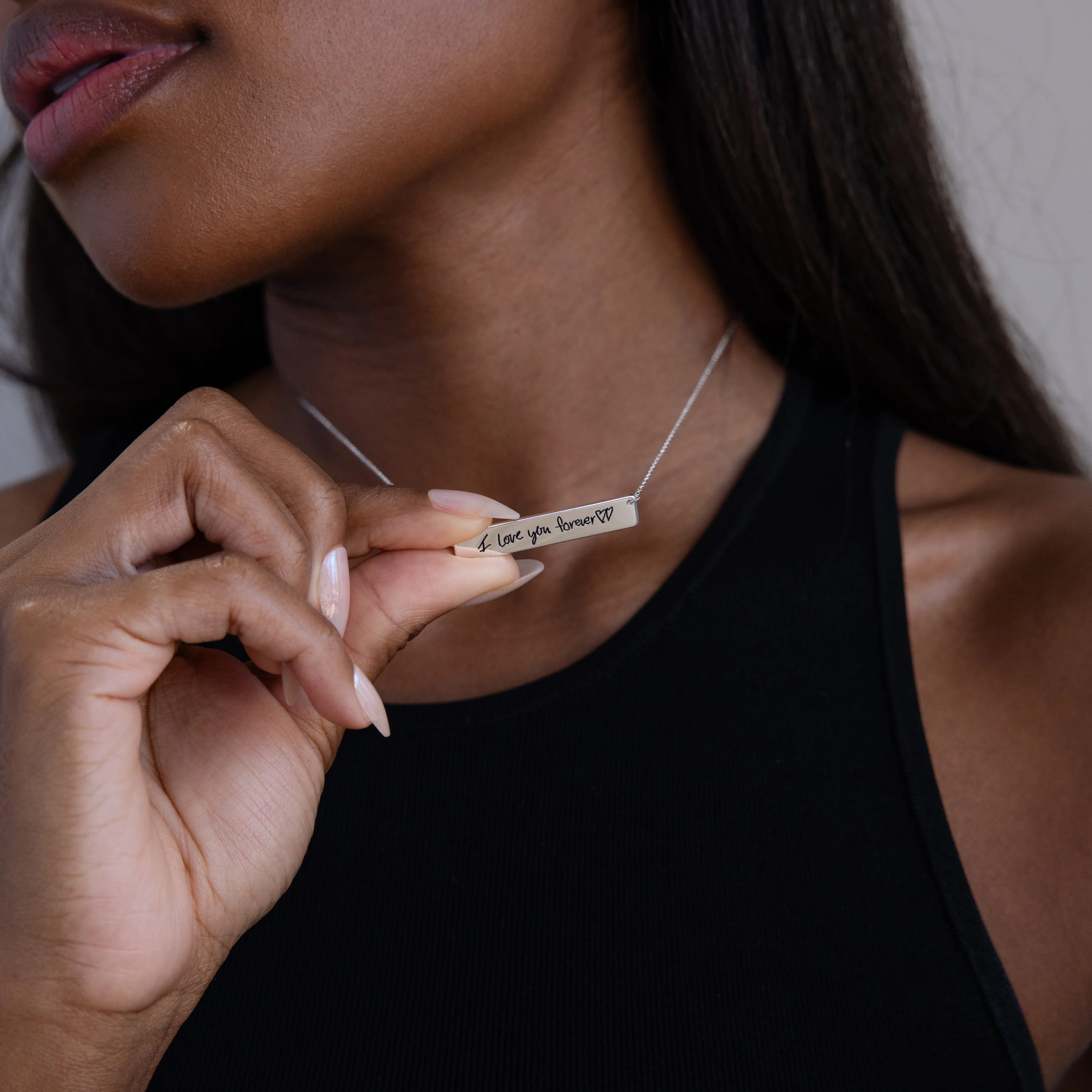 Handwriting Bar Necklace - Image 5