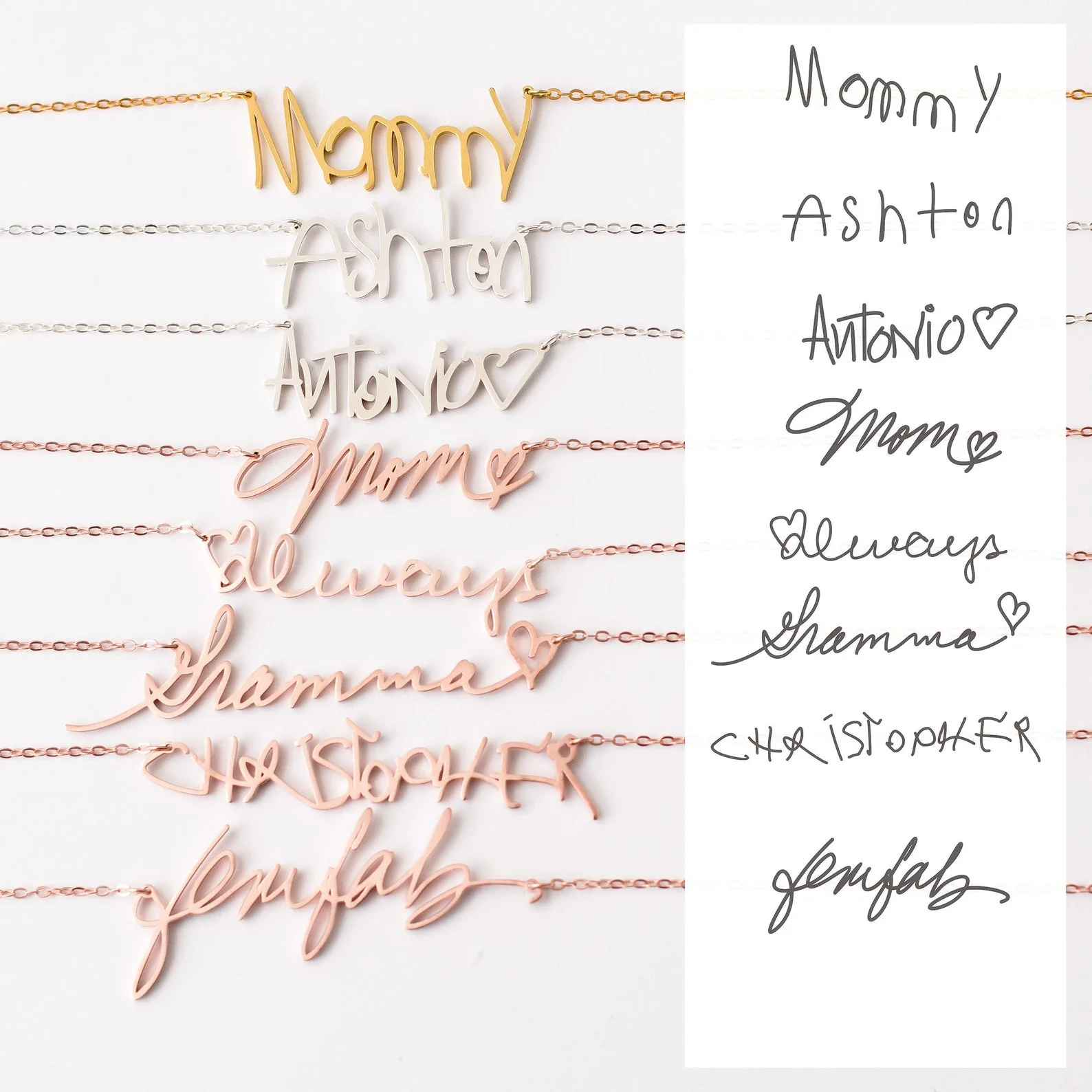 Handwriting Necklace - Image 4