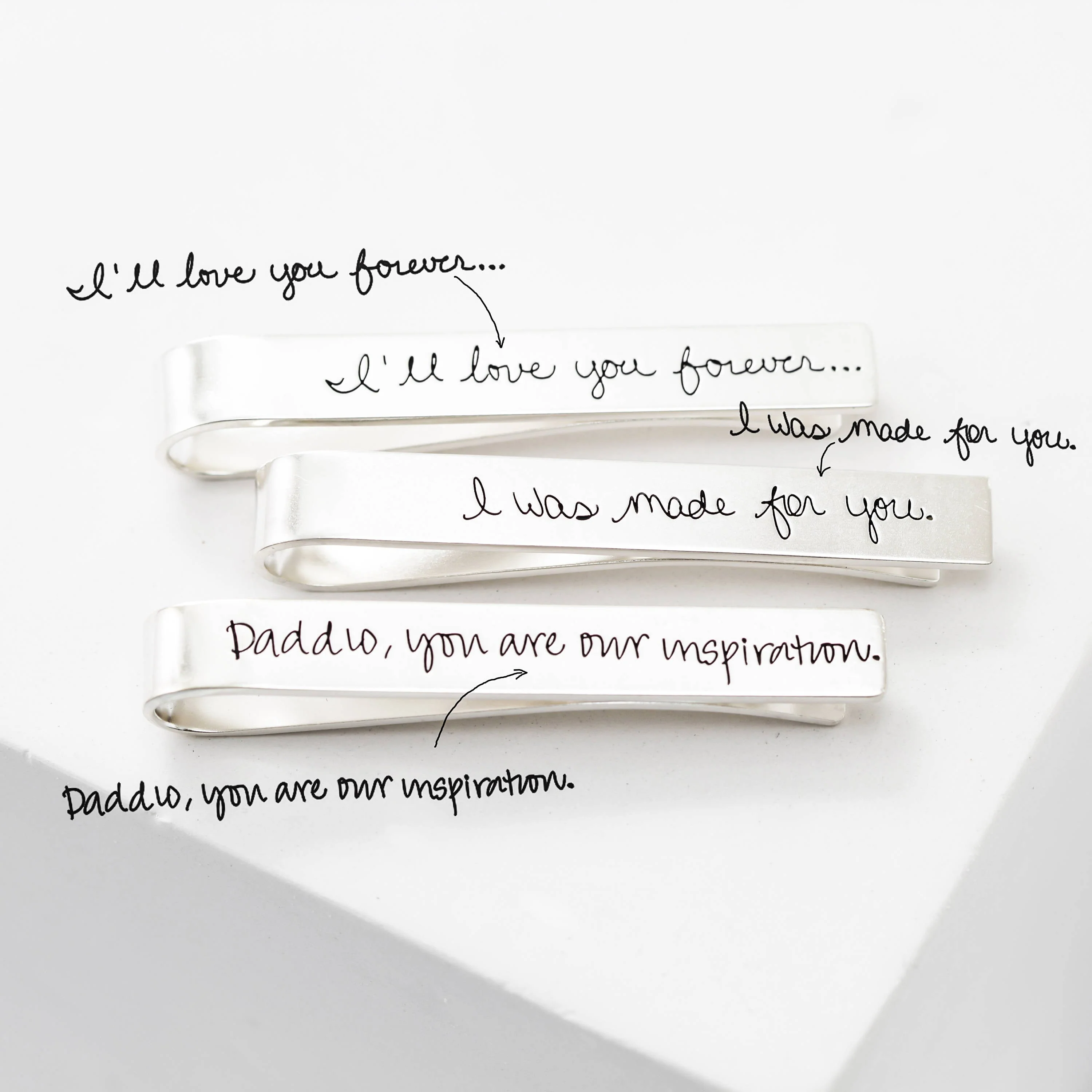Handwriting Tie Clip - Image 4