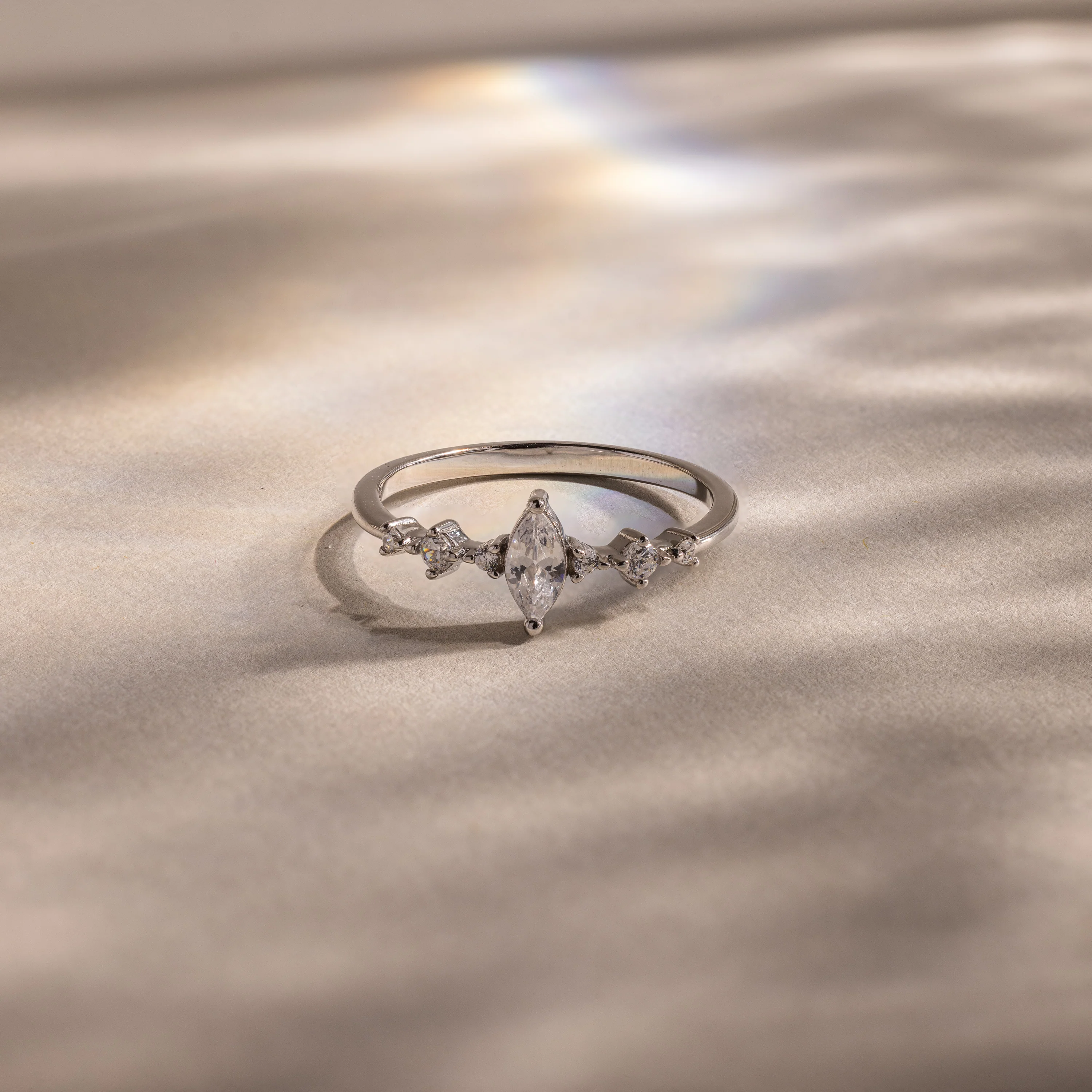 Harlow Diamond Ring in Silver - Image 5