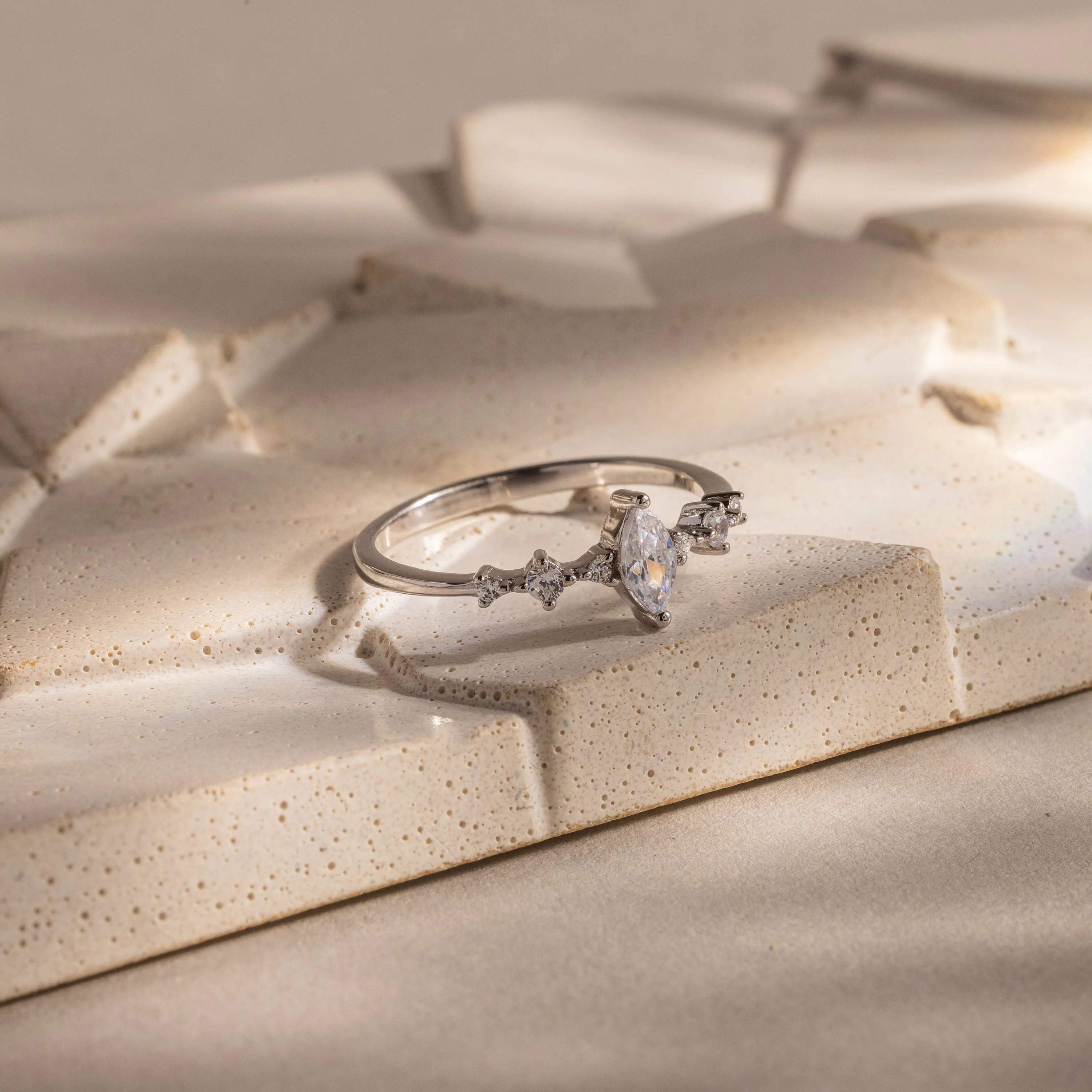 Harlow Diamond Ring in Silver - Image 3