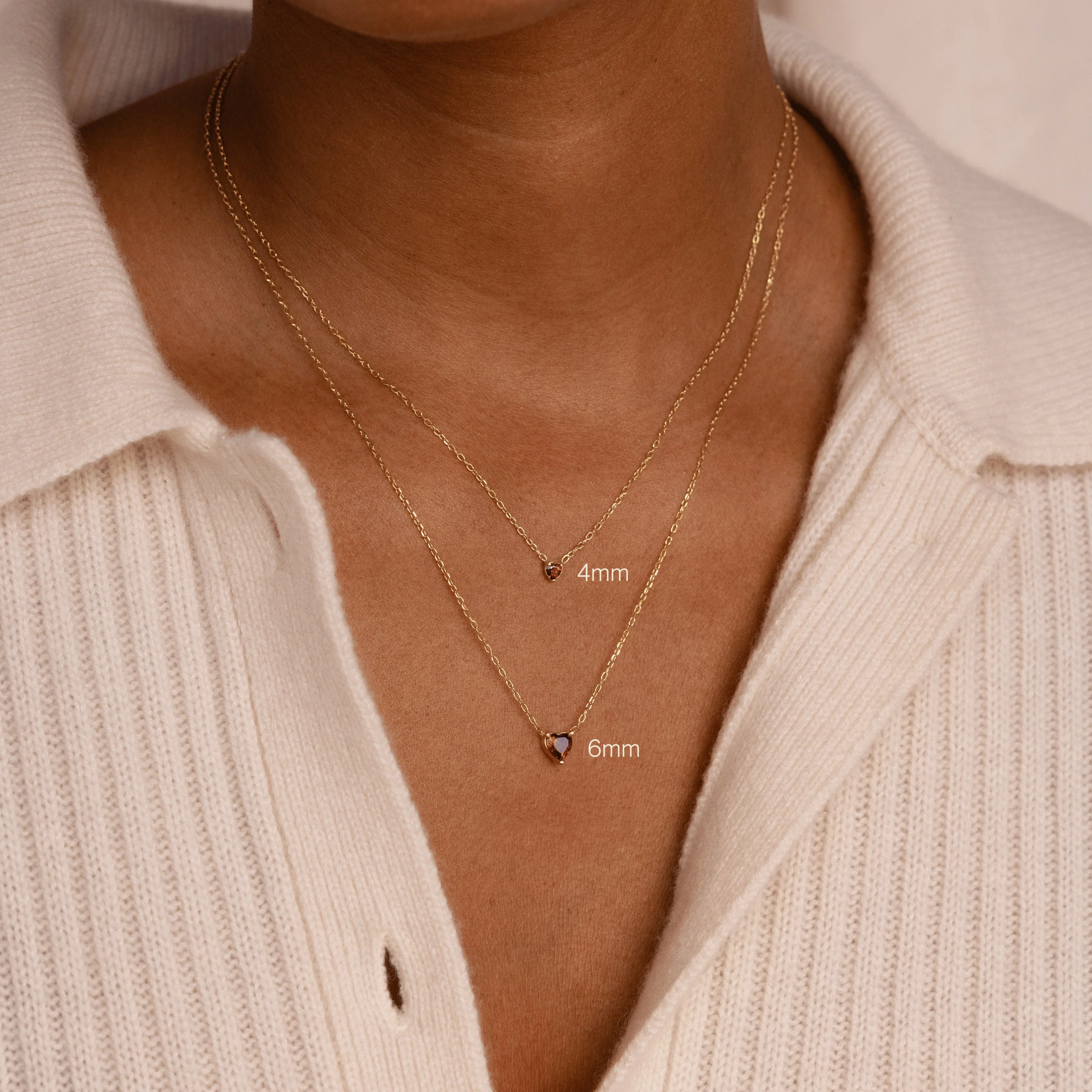 Heart Birthstone Necklace - Image 6