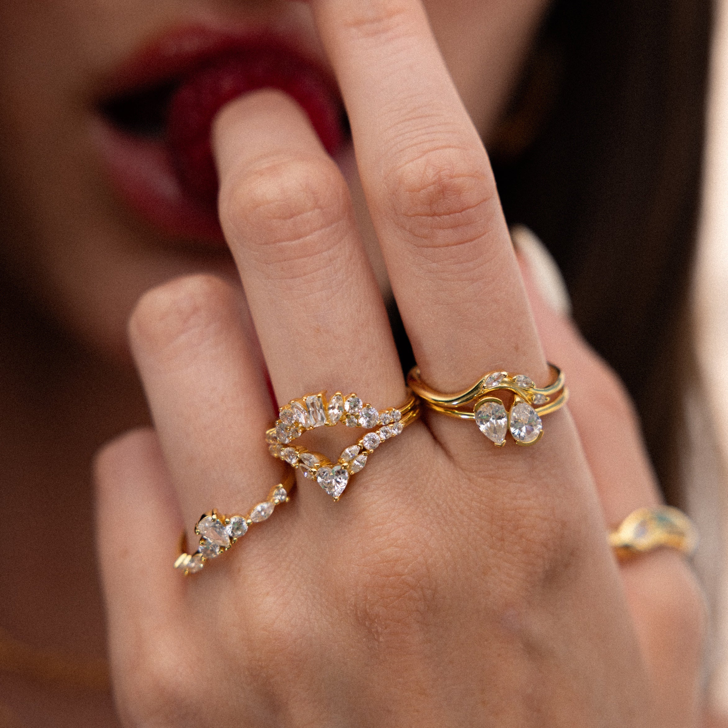 Heart Curve Cluster Ring - Image 6
