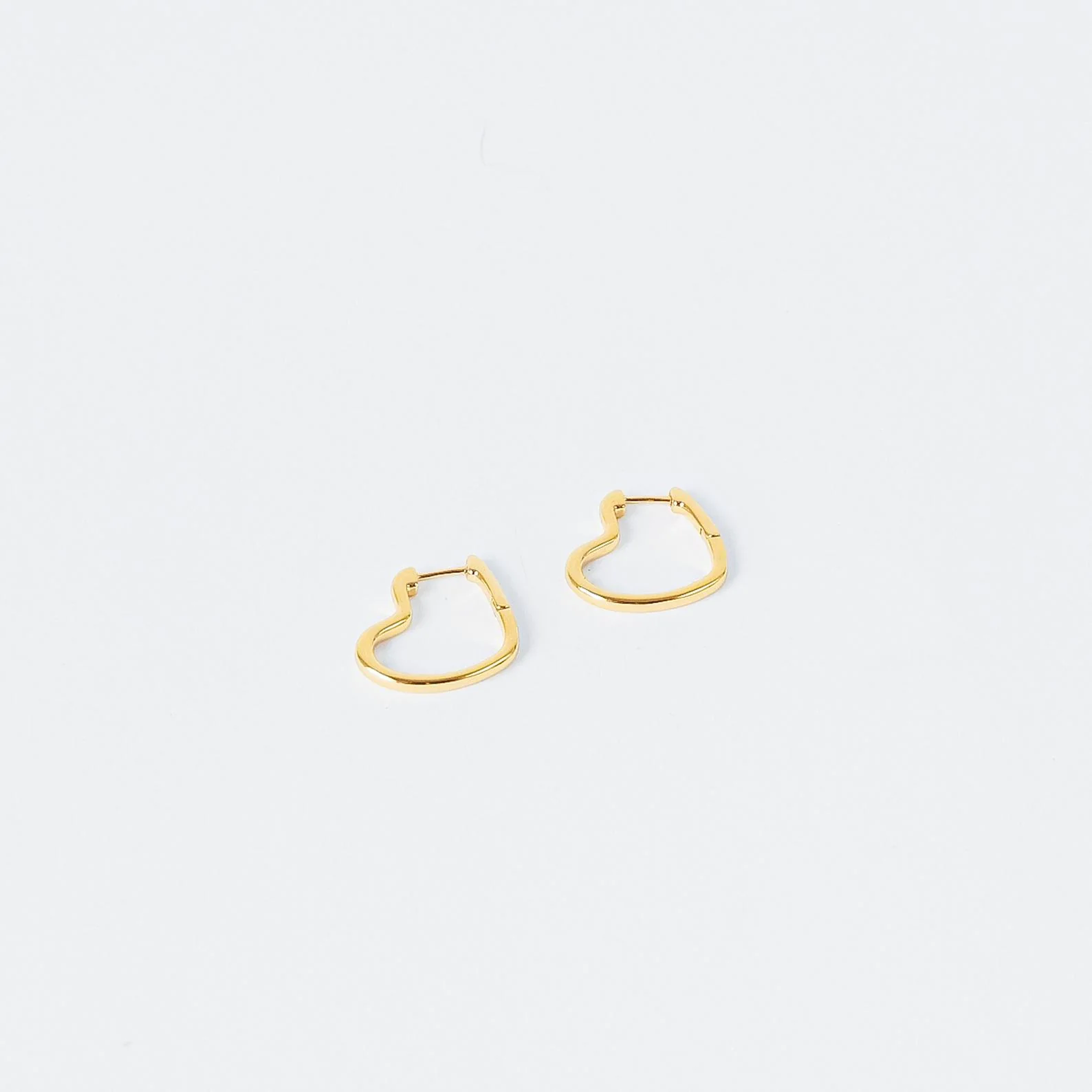 Heart Hoops in 18K Gold - Image 4