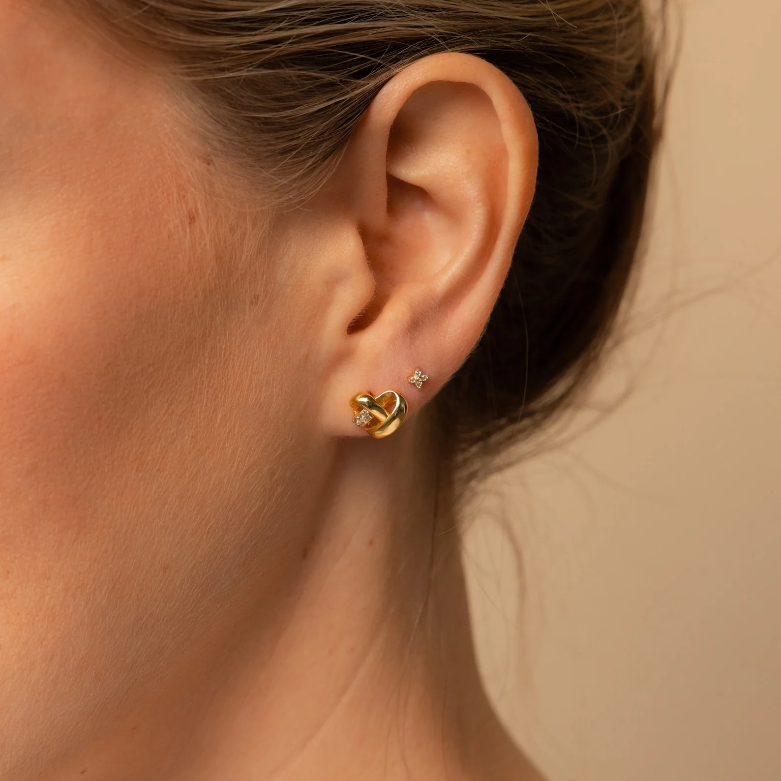 Heart Knot Studs - Image 2