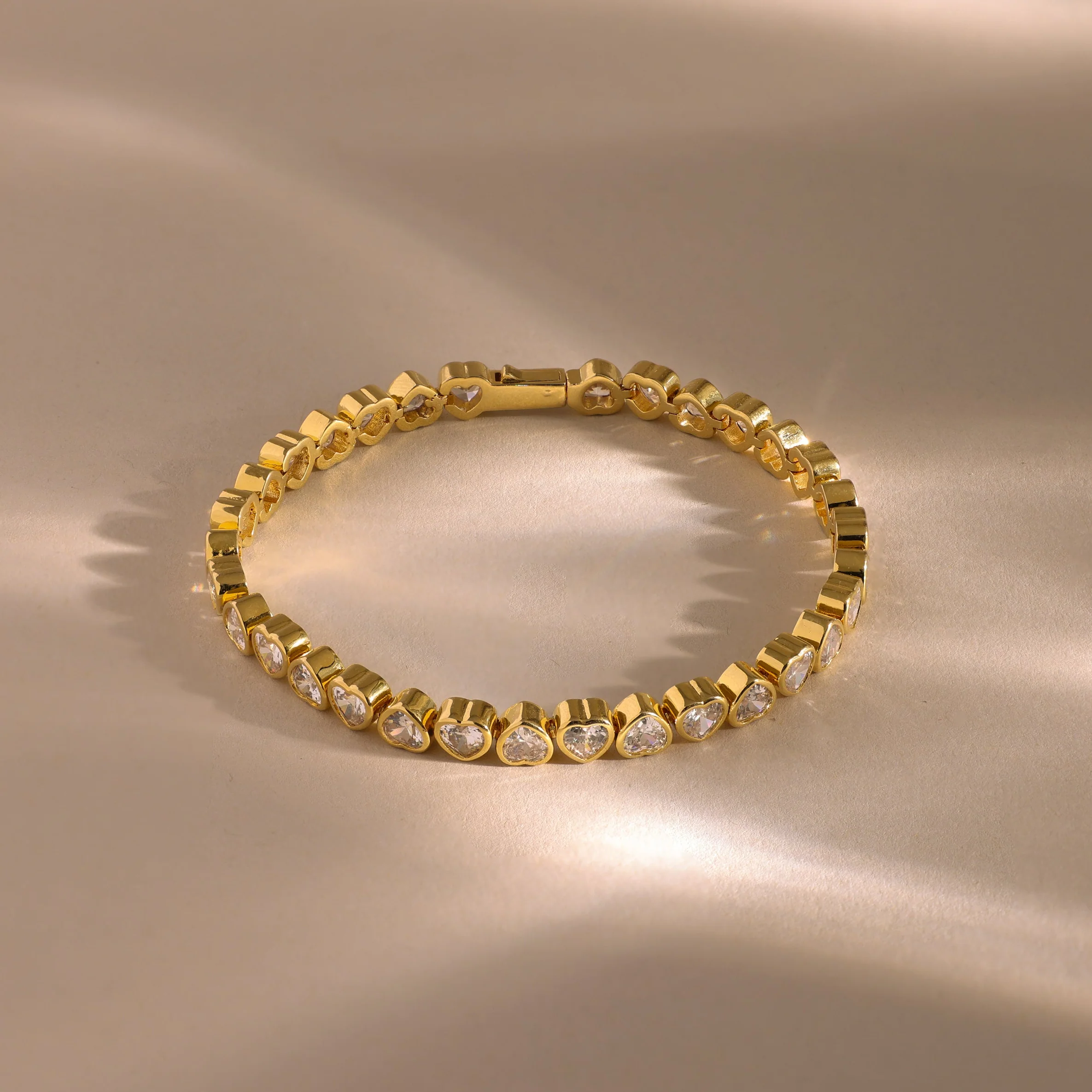 Heart Tennis Bracelet