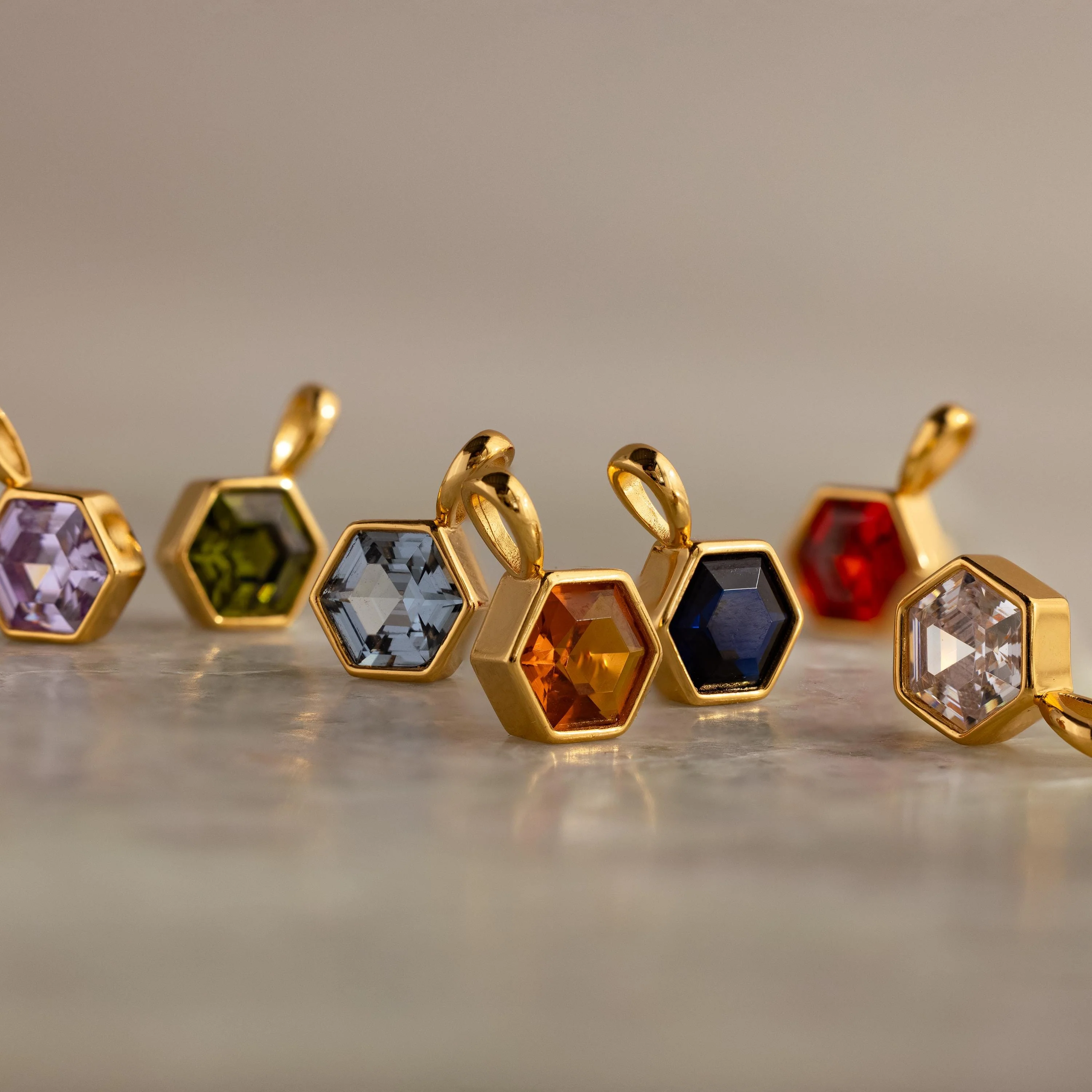Hexagon Topaz Charm - Image 3