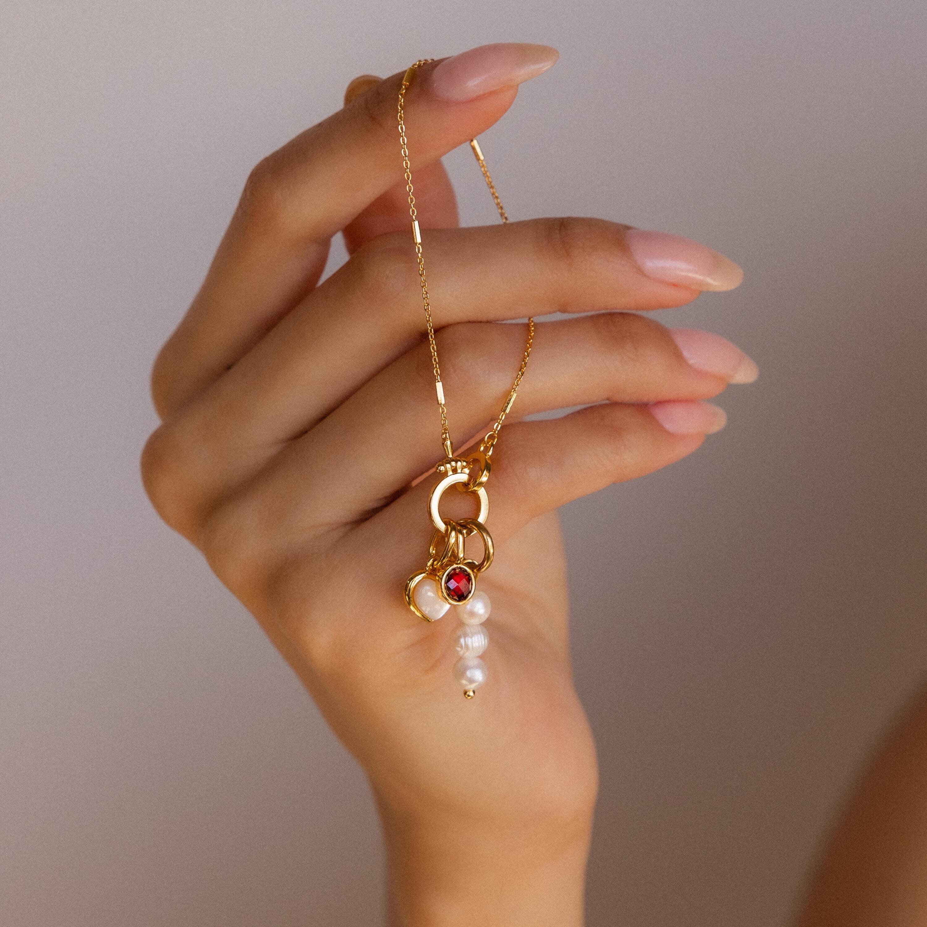 Hinged Circle Charm Bracelet in 18K Gold - Image 5