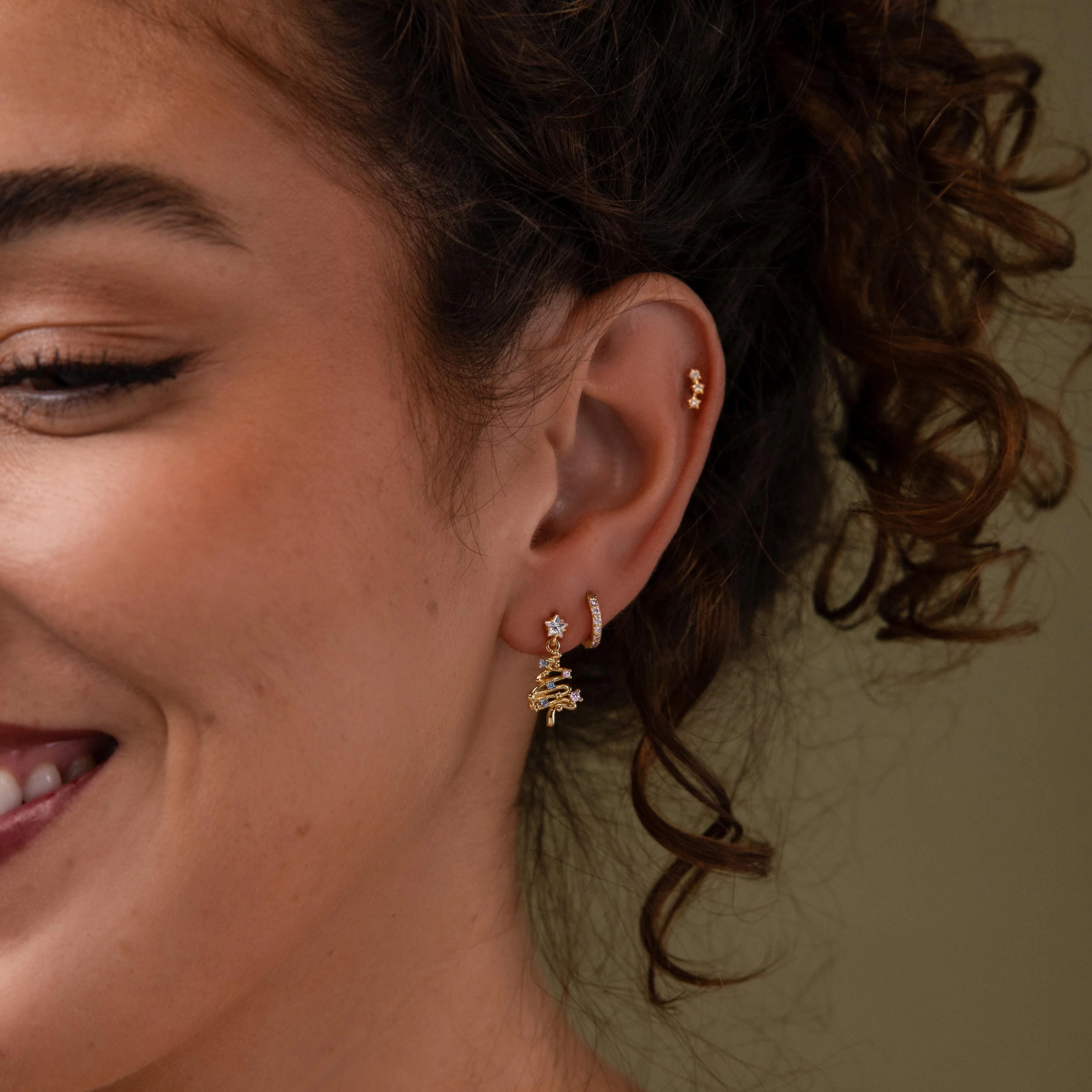Holiday Diamond Tree Studs - Image 6