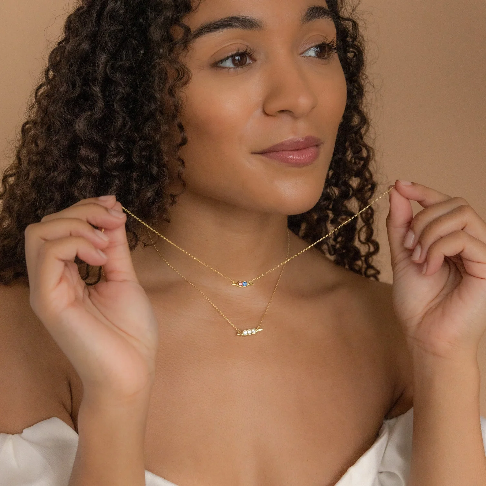 Horizontal Pod Birthstone Necklace - Image 7