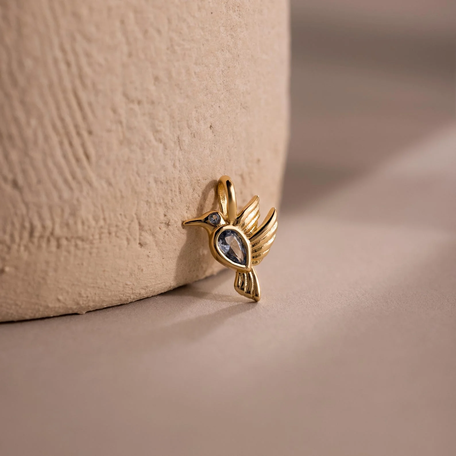 Hummingbird Charm in 18K Gold - Image 7