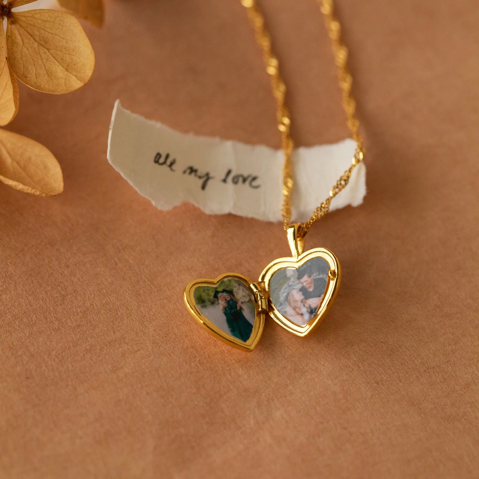Initial Heart Locket Necklace - Image 8