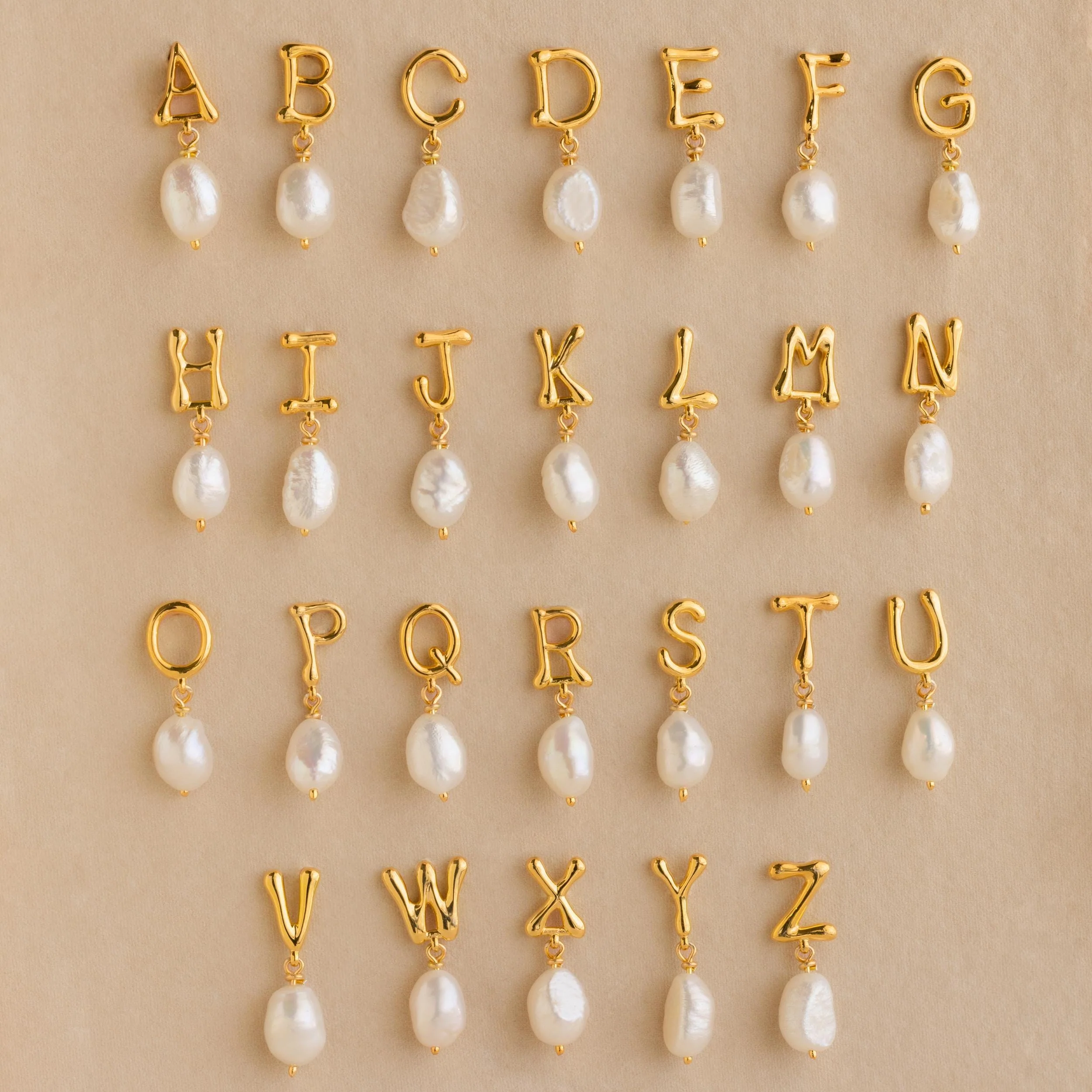 Initial Pearl Drop Studs - Image 7