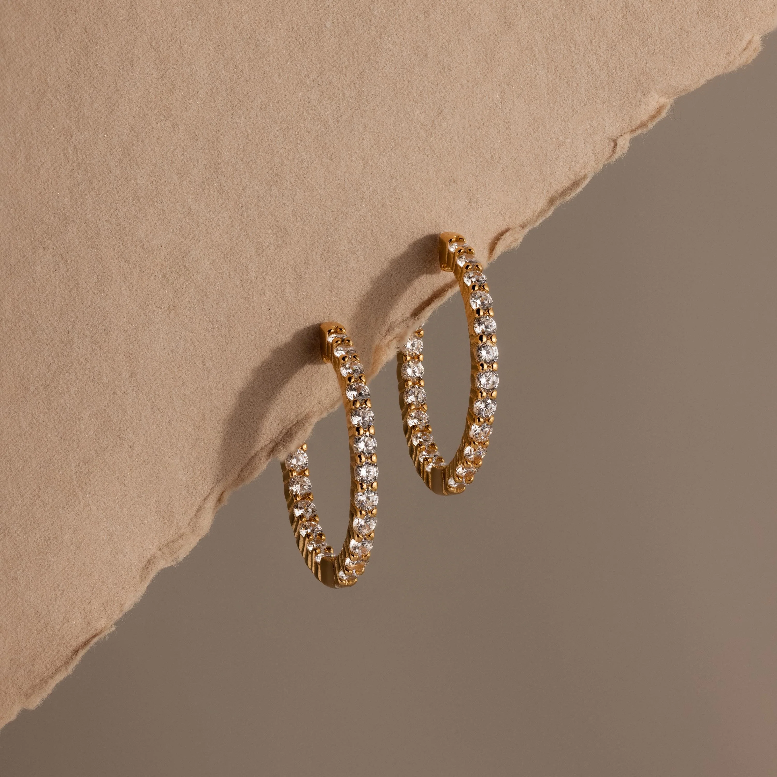 Inside Out Diamond Hoops