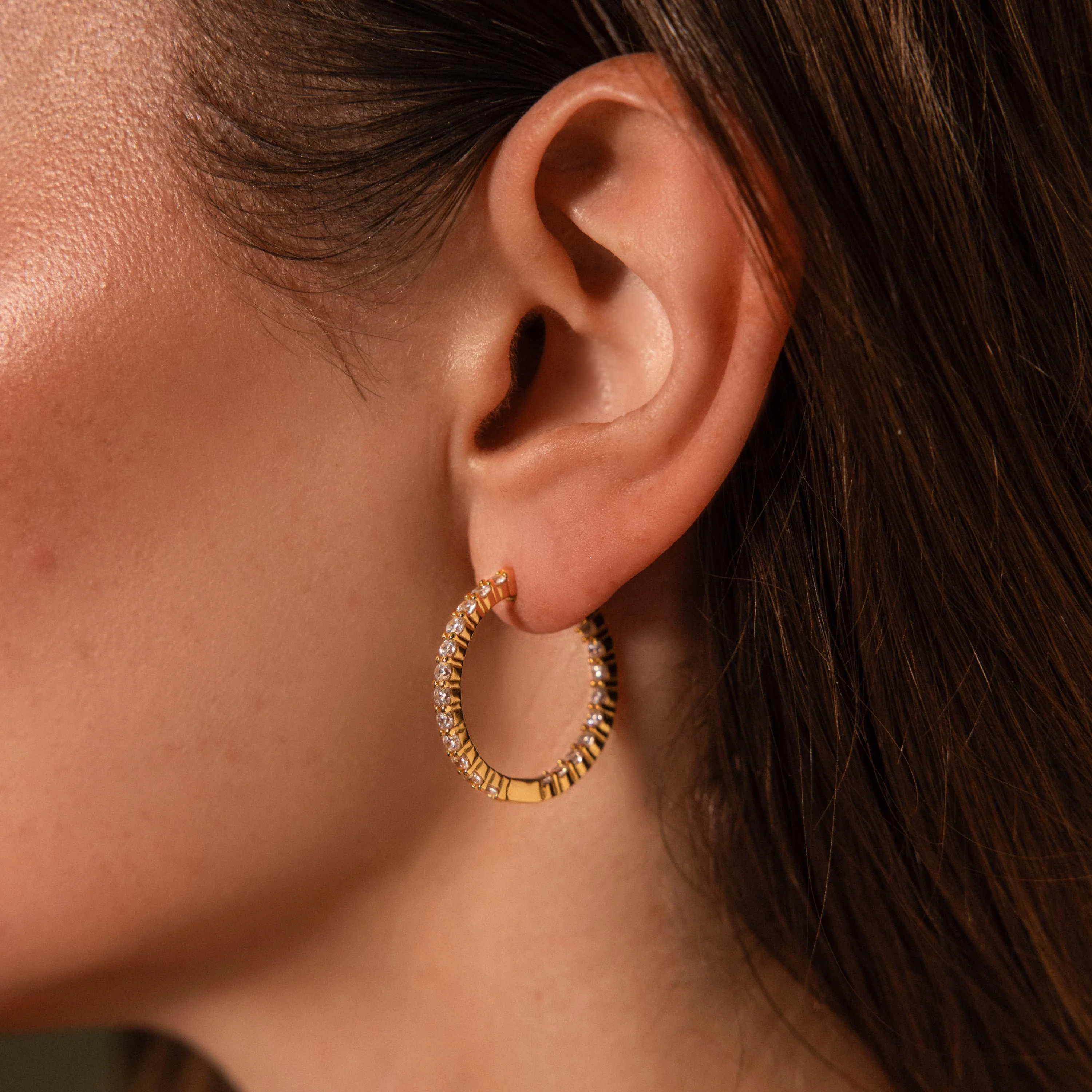 Inside Out Diamond Hoops - Image 3