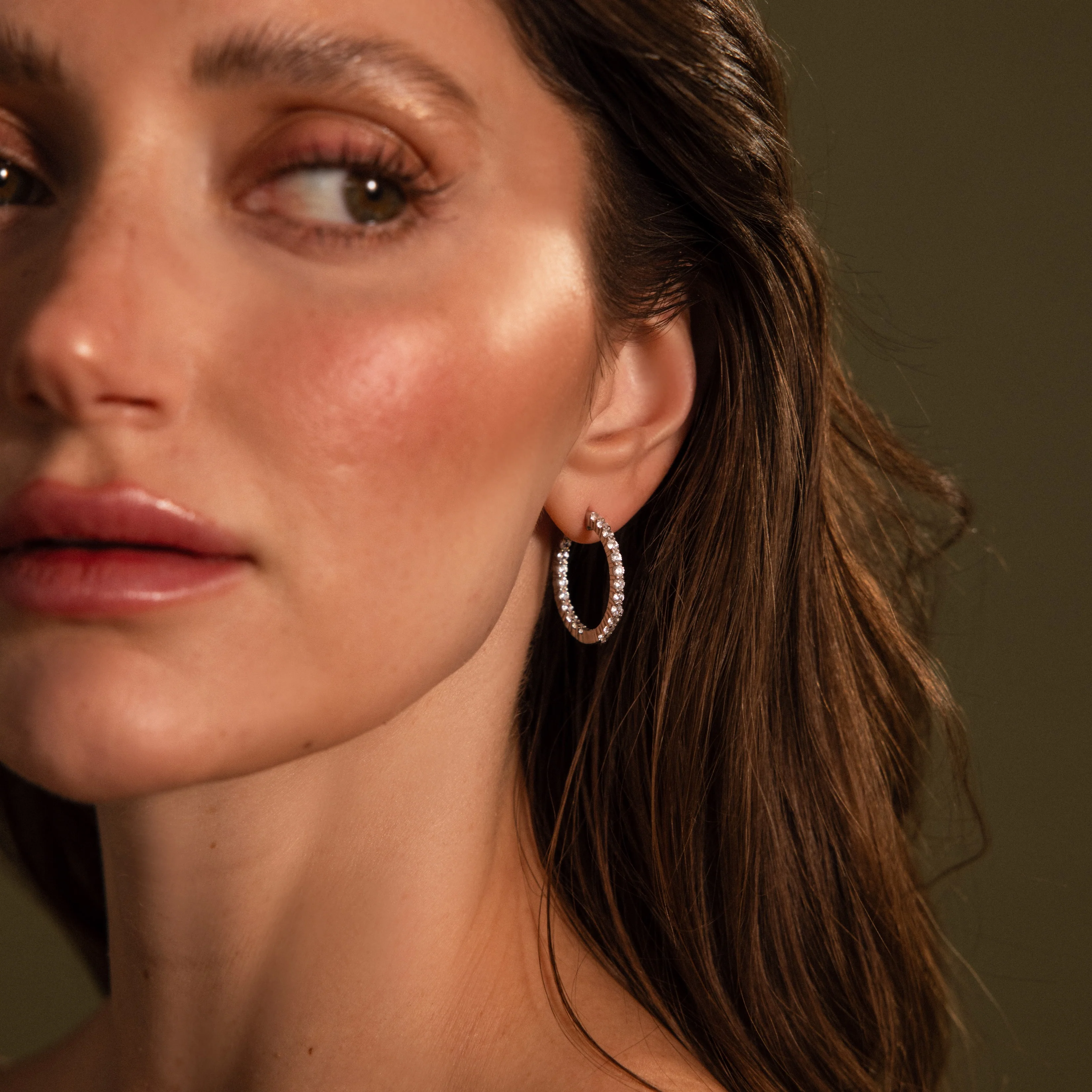 Inside Out Diamond Hoops - Image 7