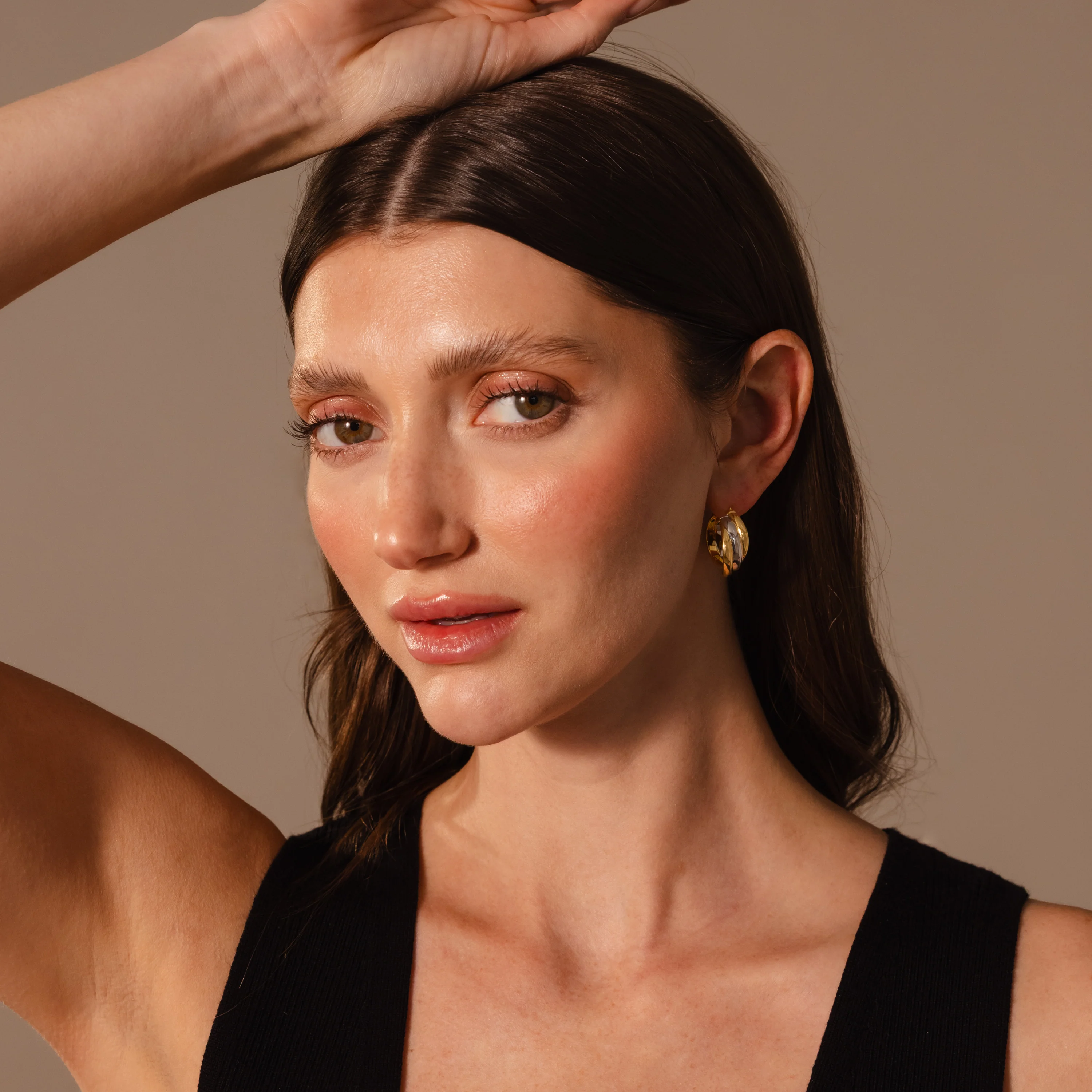 Intertwined Mixed Metal Hoops - Image 8