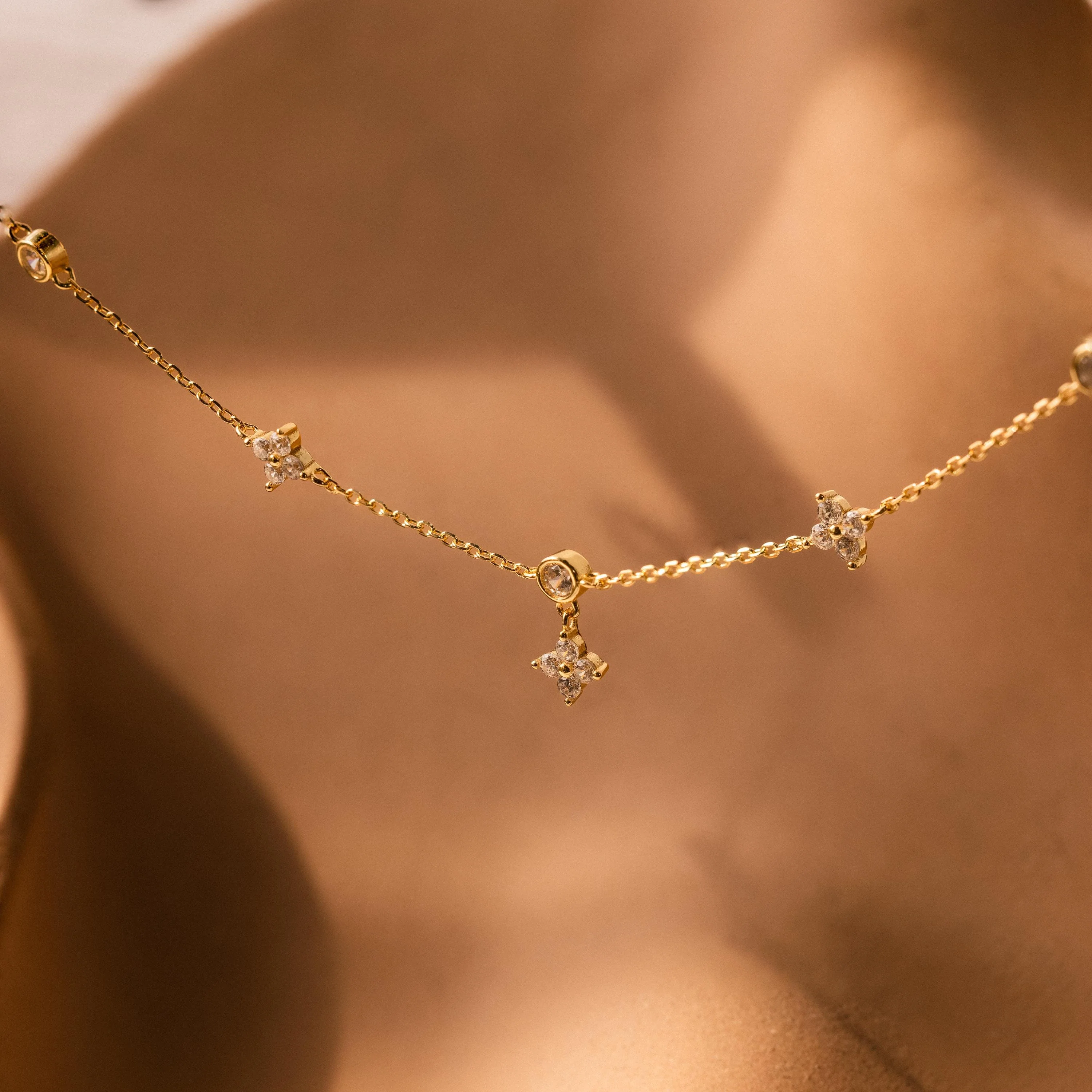 Ivy Diamond Station Necklace in 18K Gold - Image 8