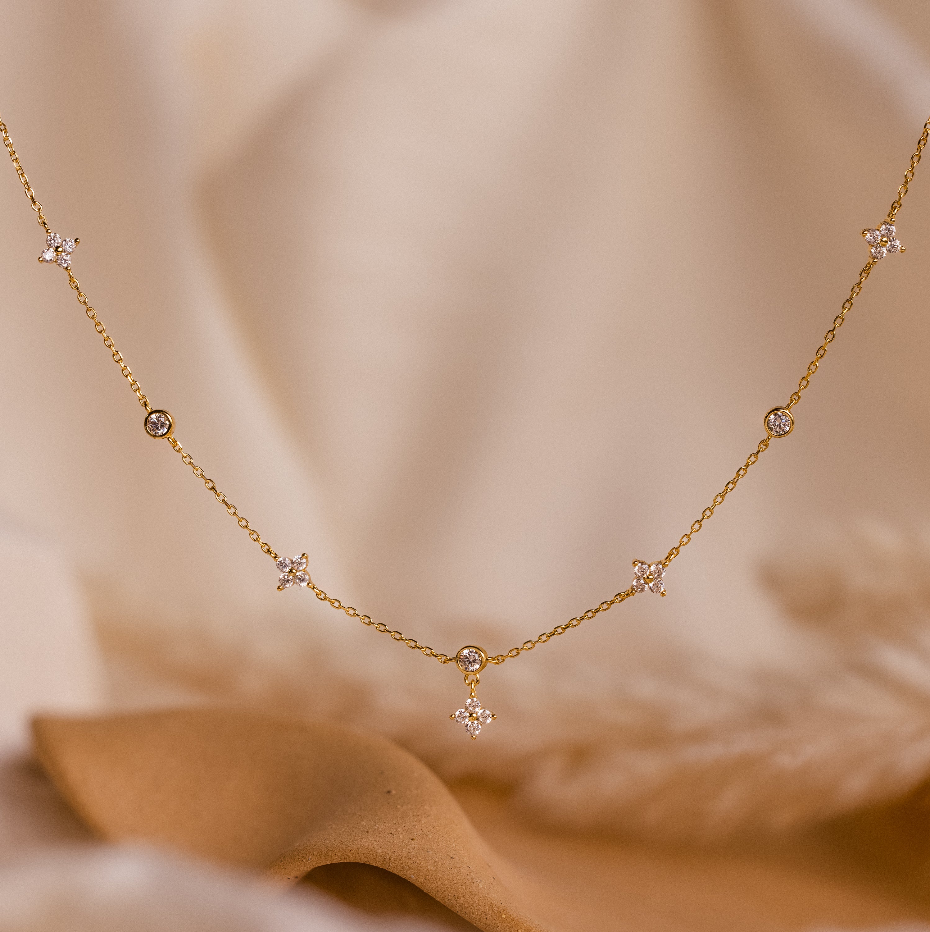Ivy Diamond Station Necklace - Image 3