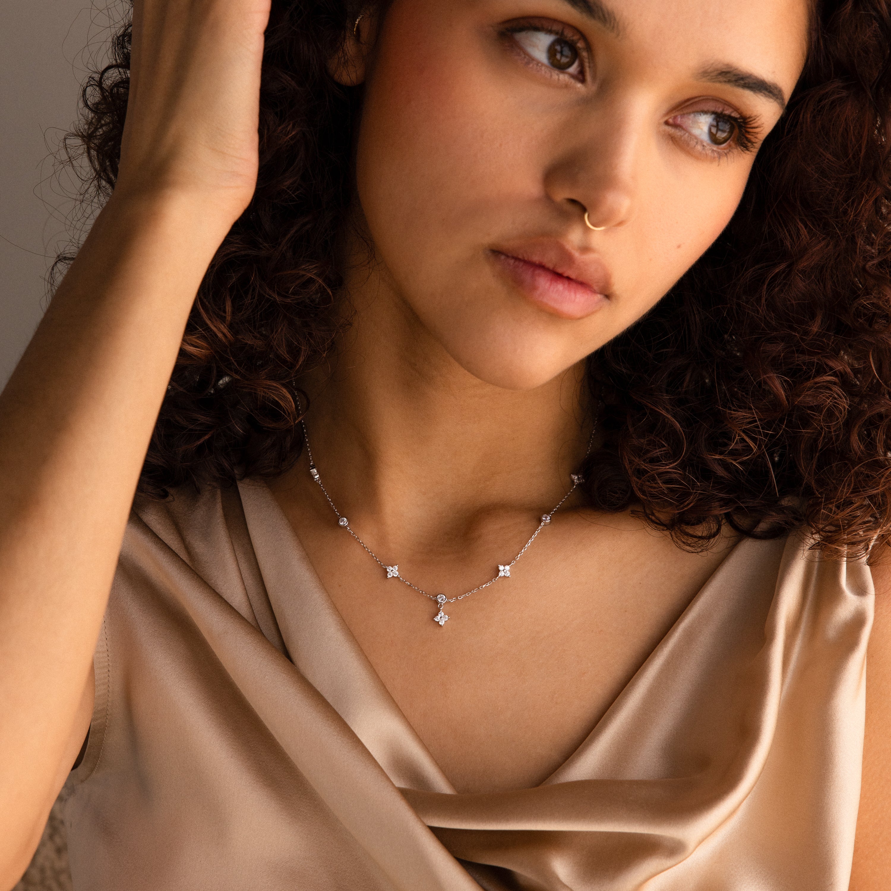 Ivy Diamond Station Necklace - Image 4