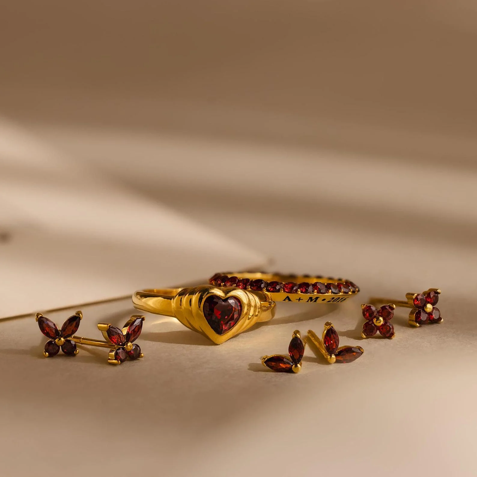 Ivy Flower Birthstone Studs - Image 7
