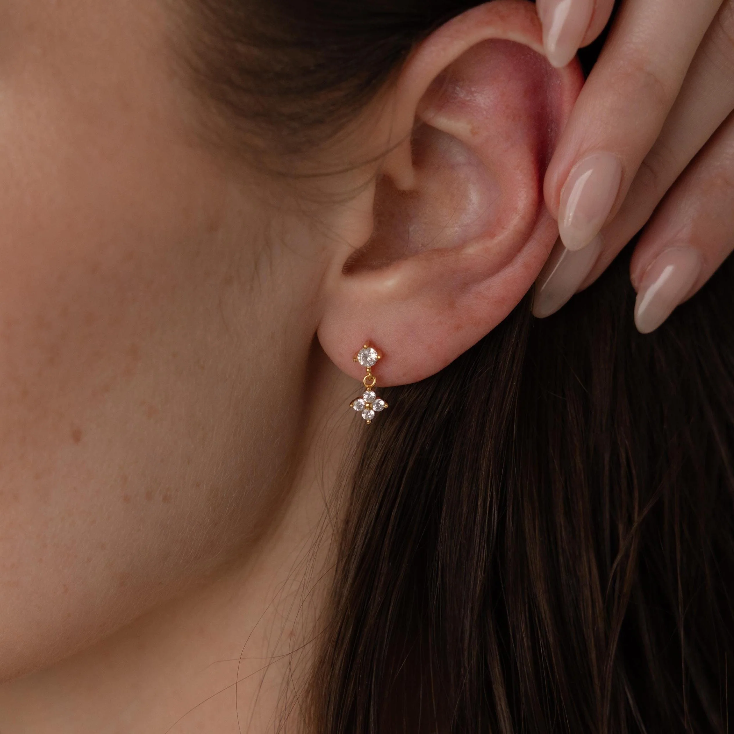 Ivy Flower Flat Back Studs - Image 2