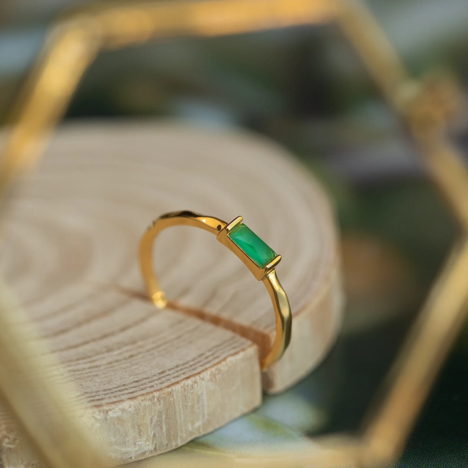 Jade Baguette Ring - Image 9