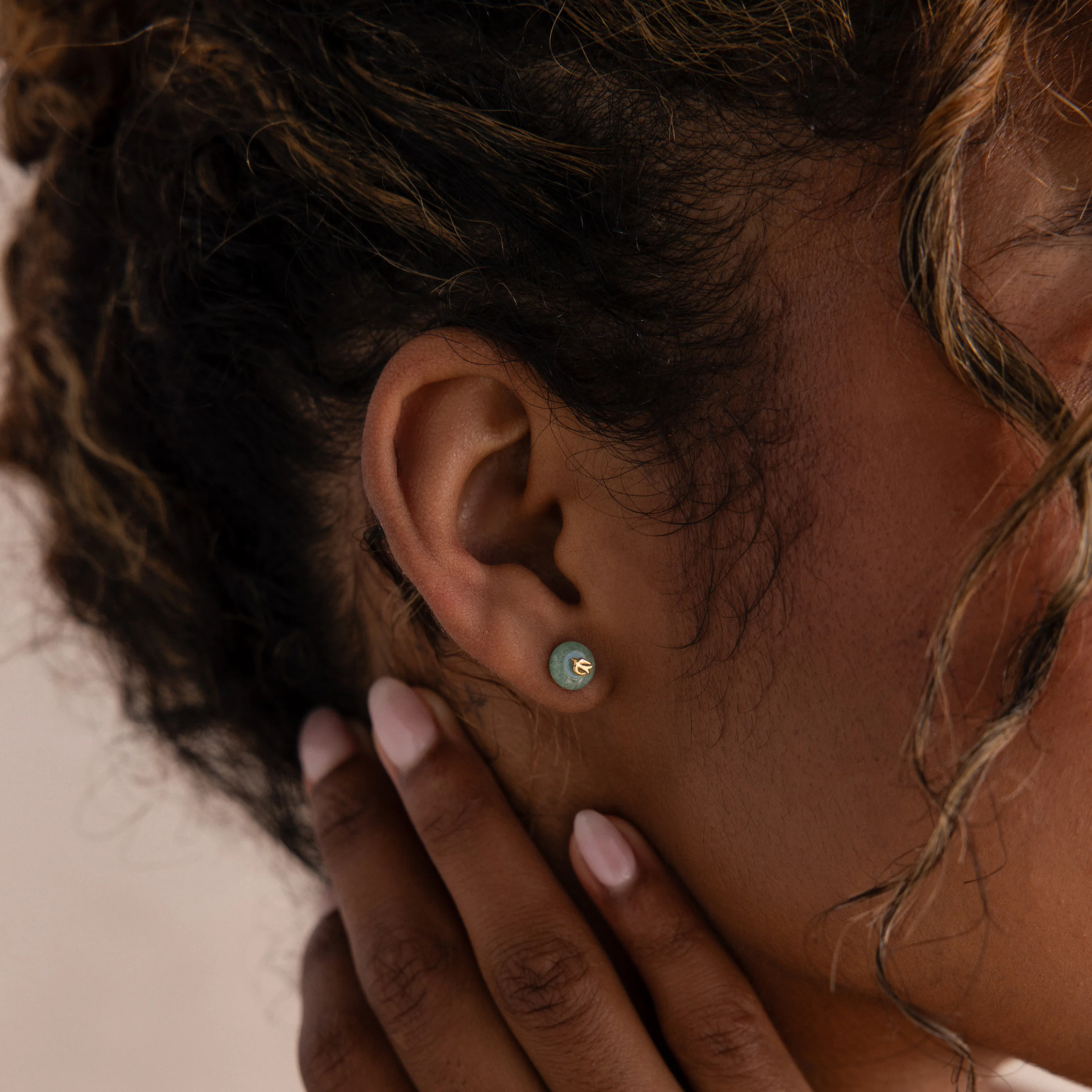Jade Bird Studs - Image 2