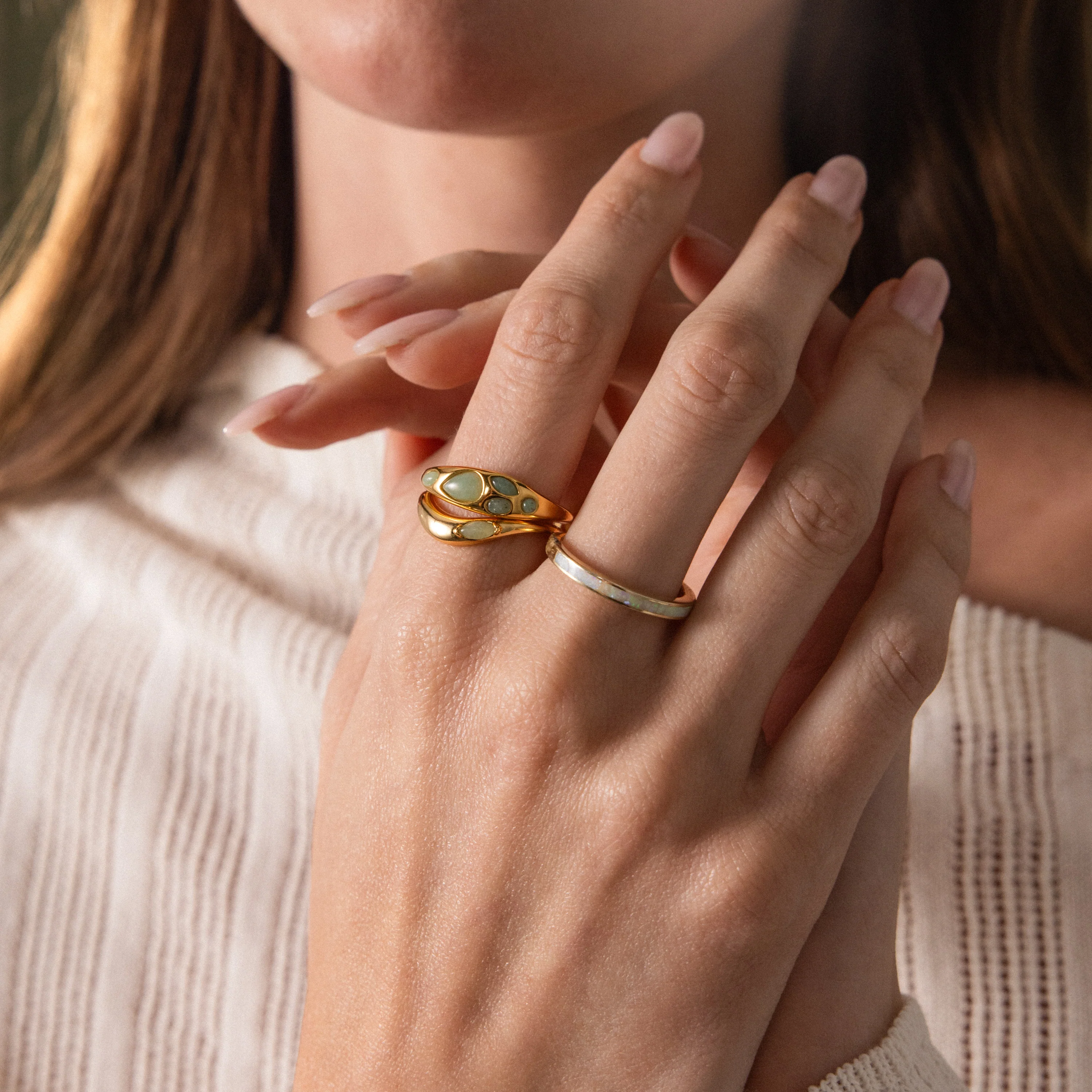 Jade Dewdrop Ring - Image 6