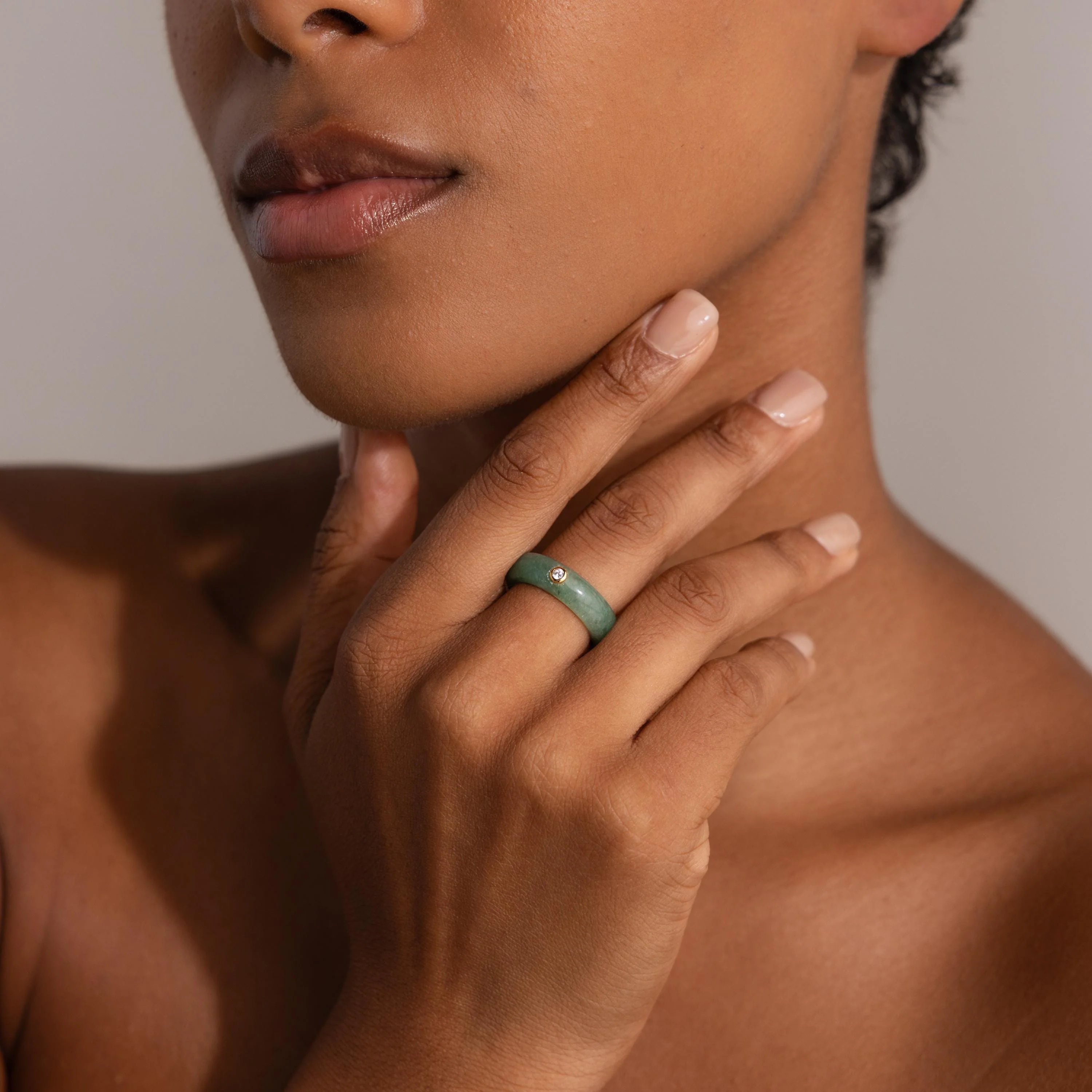 Jade Diamond Ring - Image 4