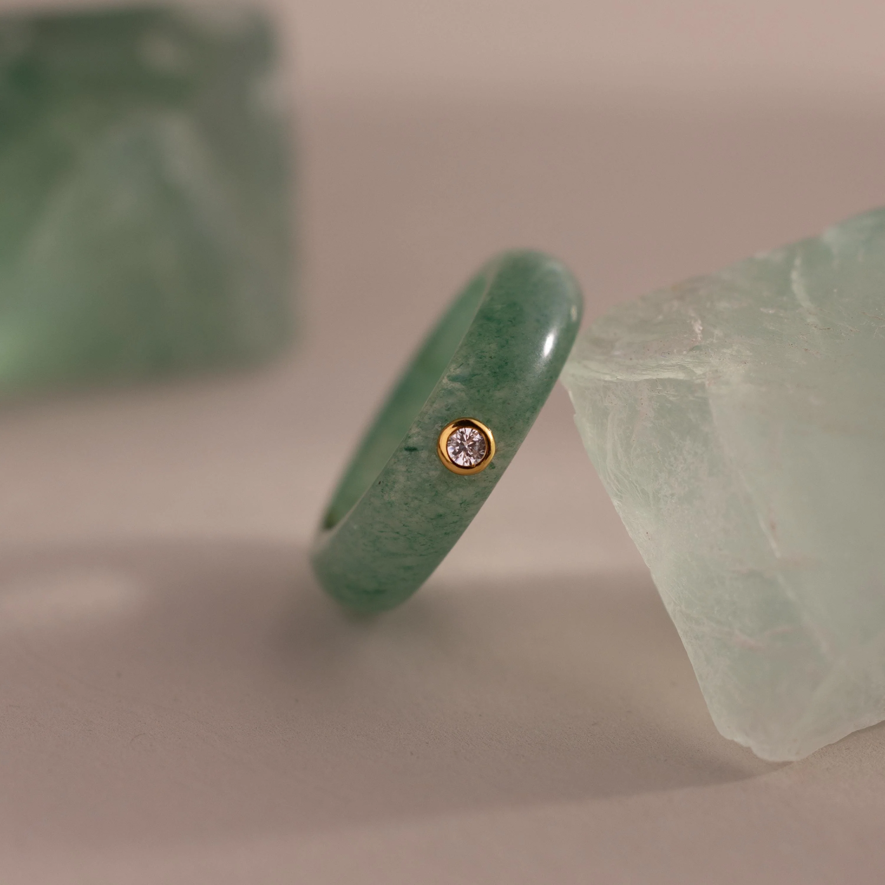 Jade Diamond Ring - Image 5