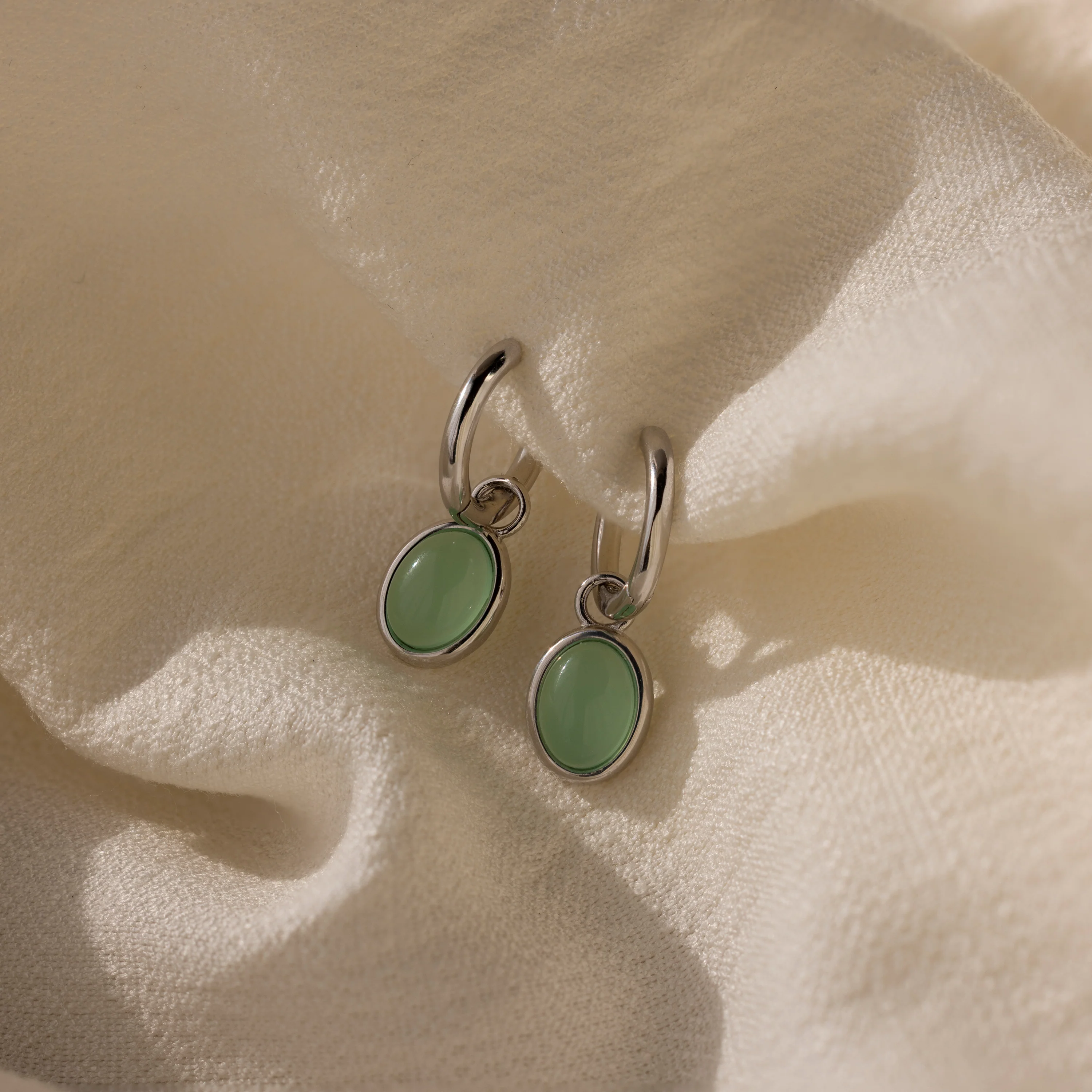 Jade Drop Hoops - Image 2