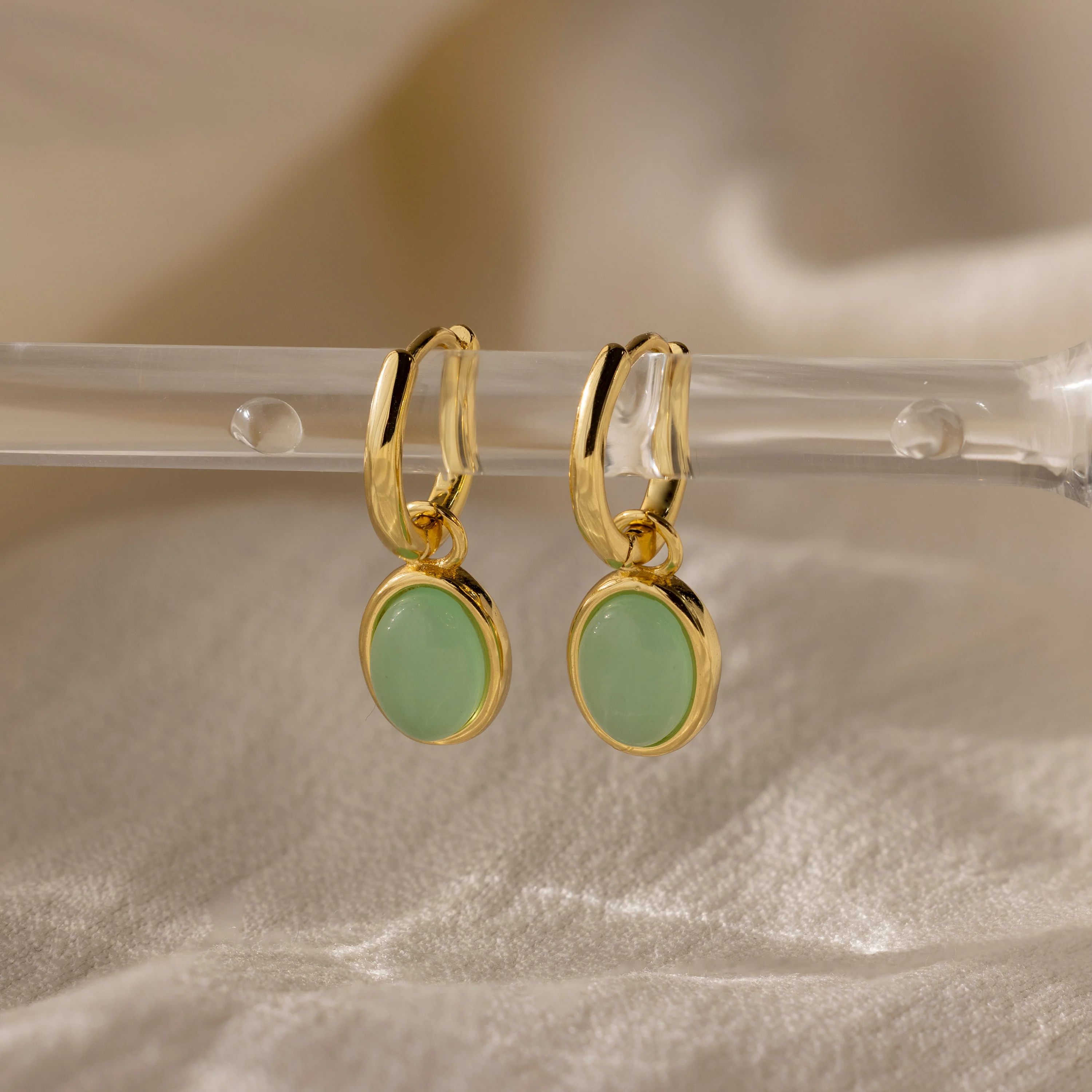Jade Drop Hoops - Image 3