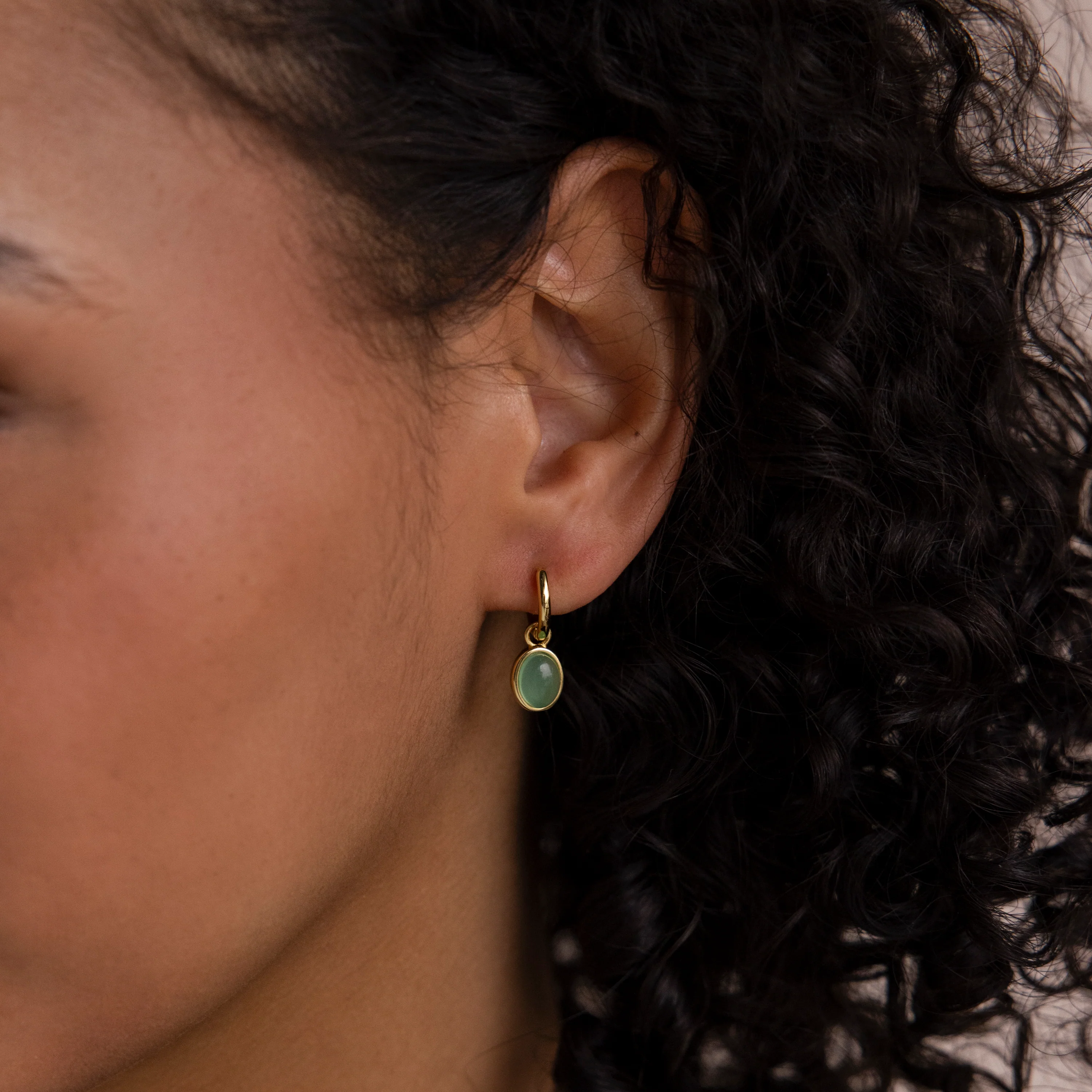 Jade Drop Hoops - Image 4