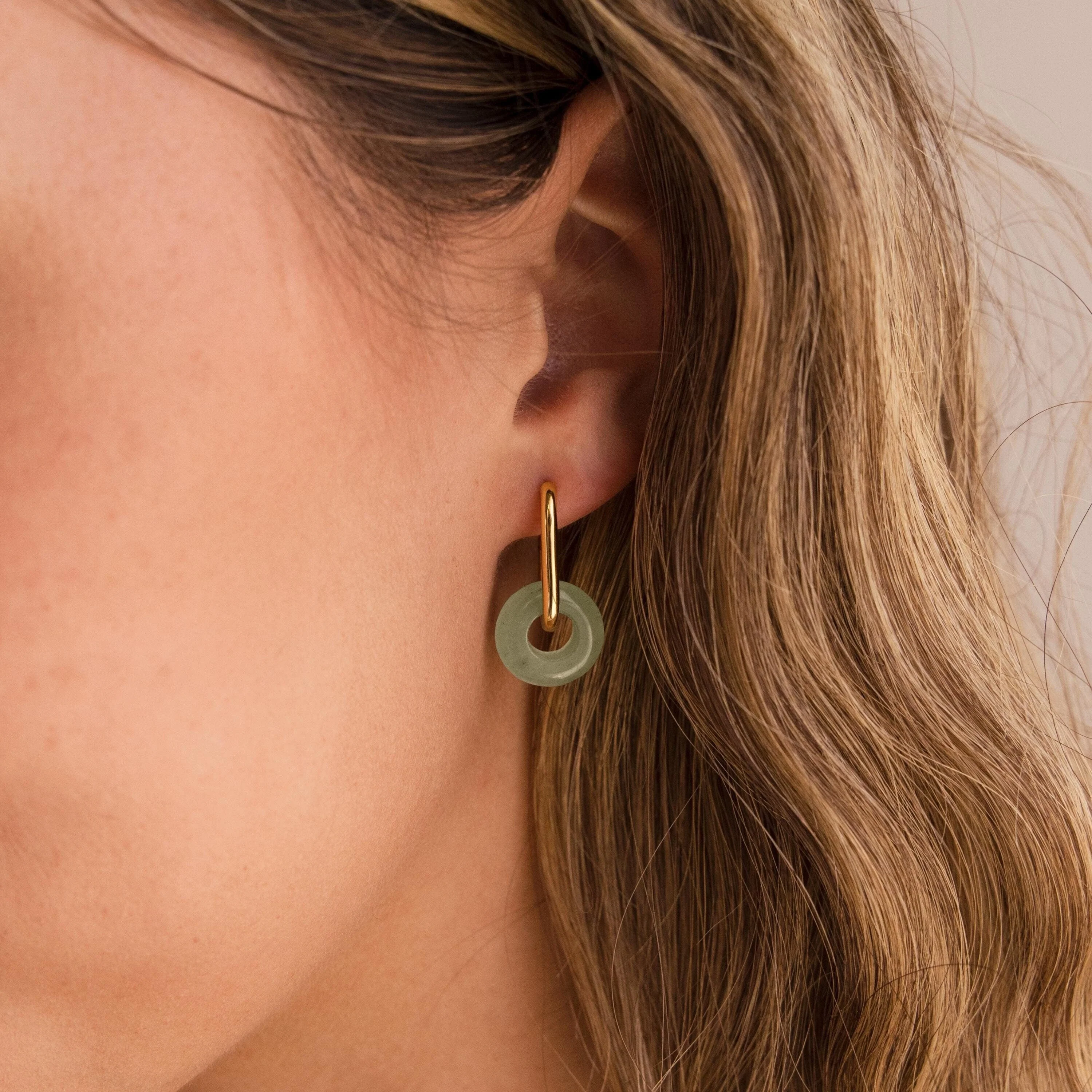 Jade Link Hoops - Image 2