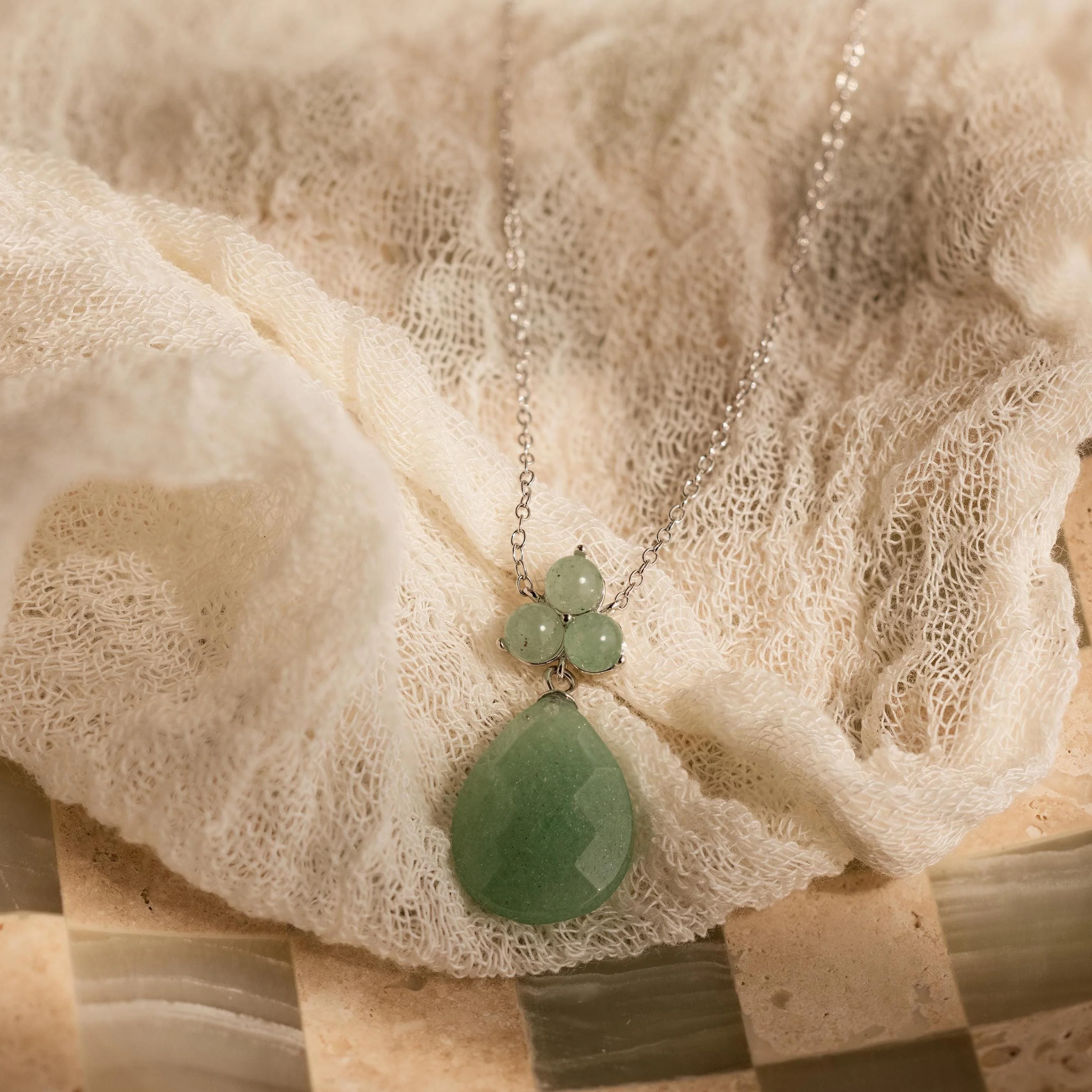 Jade Teardrop Necklace - Image 5