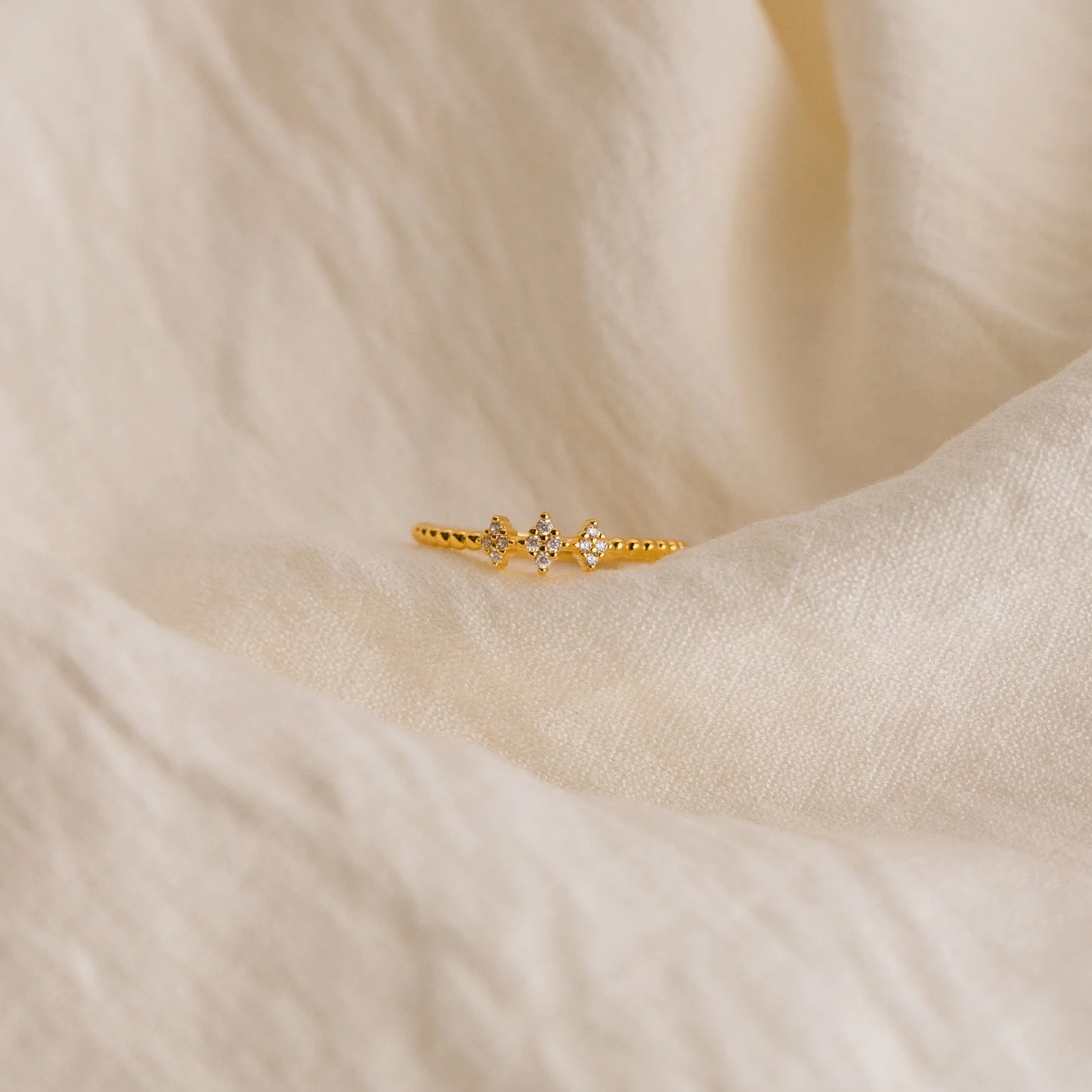 Jasmine Beaded Diamond Ring - Image 7
