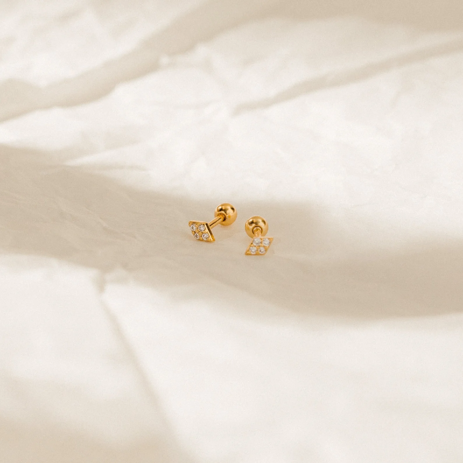 Jocelyn Diamond Studs in 18K Gold