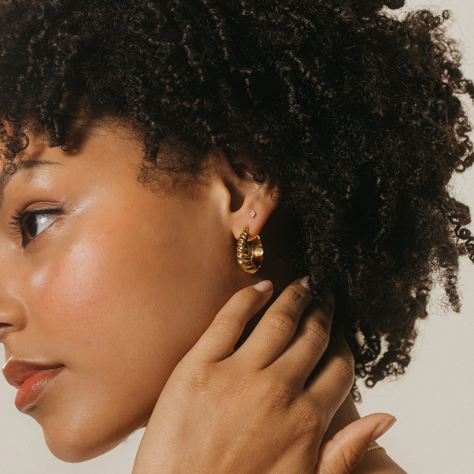 Jocelyn Diamond Studs in 18K Gold - Image 3
