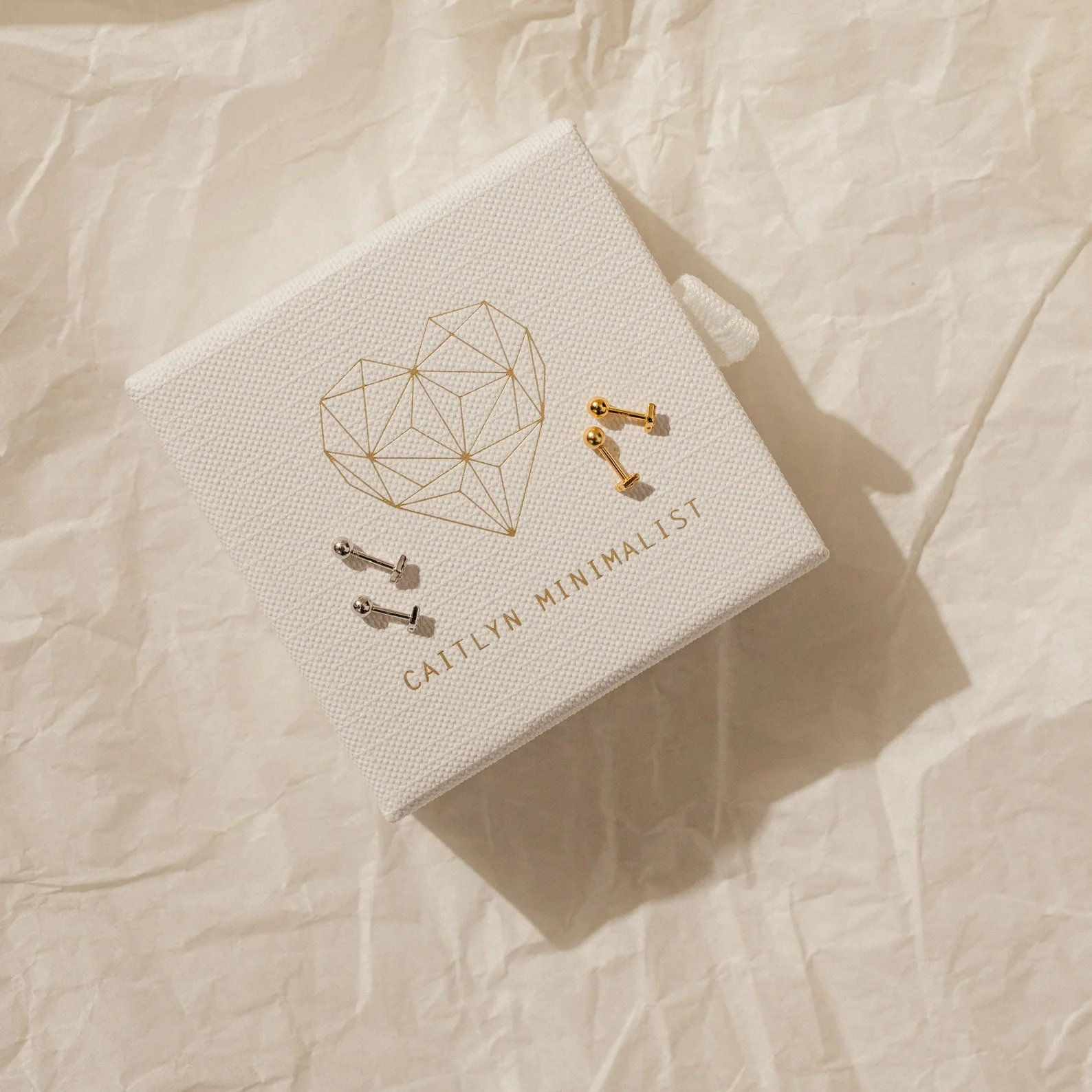 Jocelyn Diamond Studs in Silver - Image 5